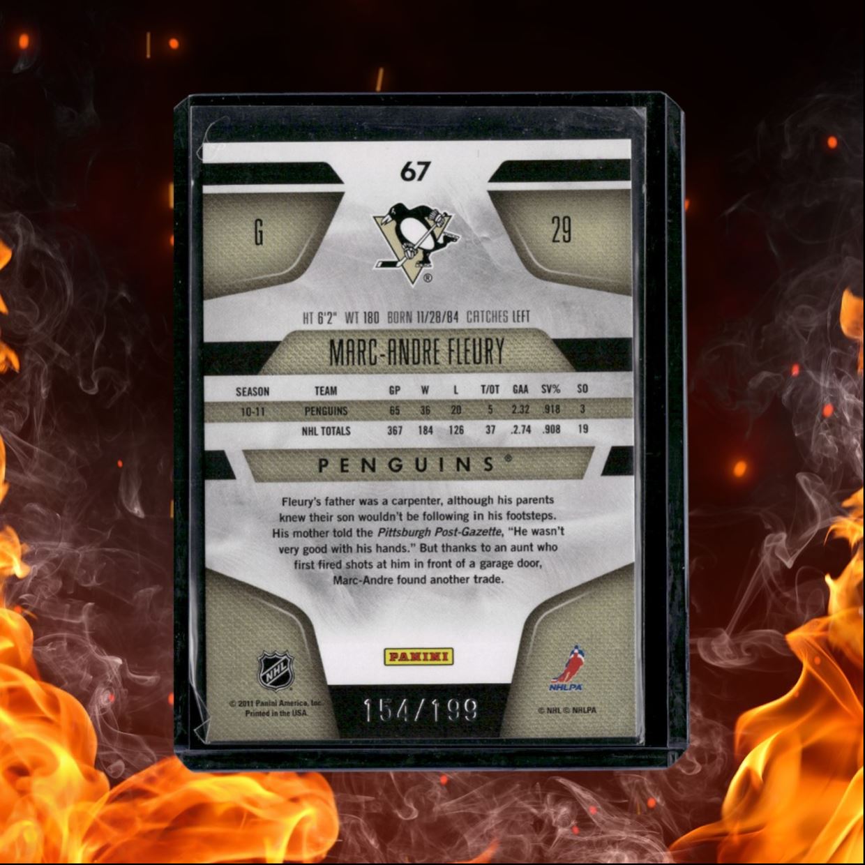 2011-12 Panini Certified Marc-Andre Fleury Mirror Red 154/199 #67