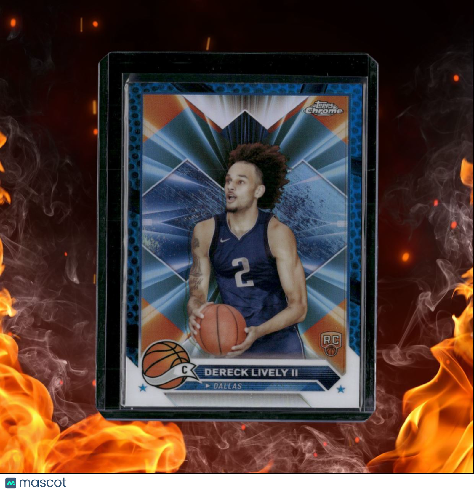 2023-24 Topps Chrome Dereck Lively Blue Basketball Refractor #92