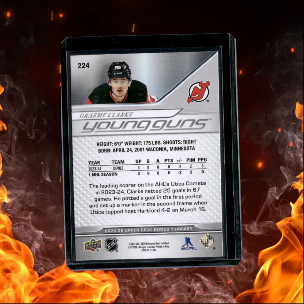 2024-25 Upper Deck Graeme Clarke Young Guns (A) Rookie #224