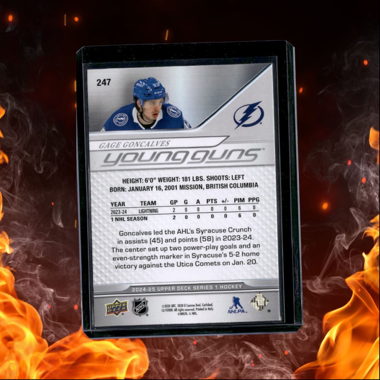 2024-25 Upper Deck Gage Goncalves Young Guns (B) Rookie #247