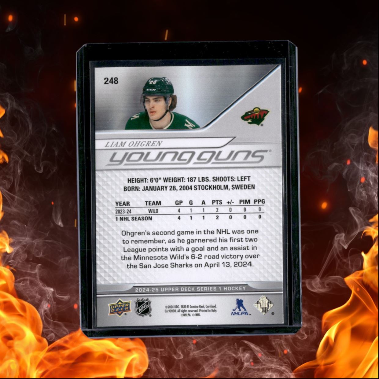 2024-25 Upper Deck Liam Ohgren Young Guns (B) Rookie #248