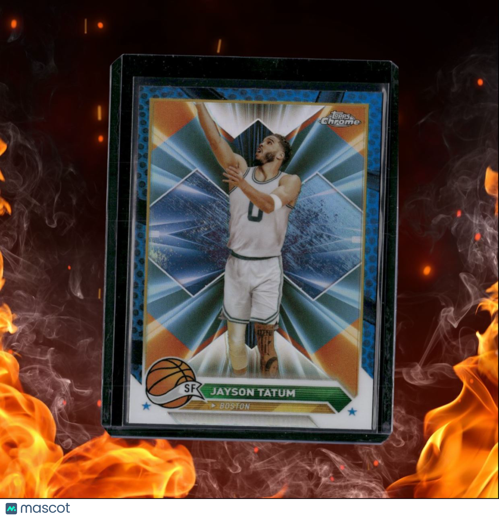 2023-24 Topps Chrome Jayson Tatum Blue Basketball Refractor #164