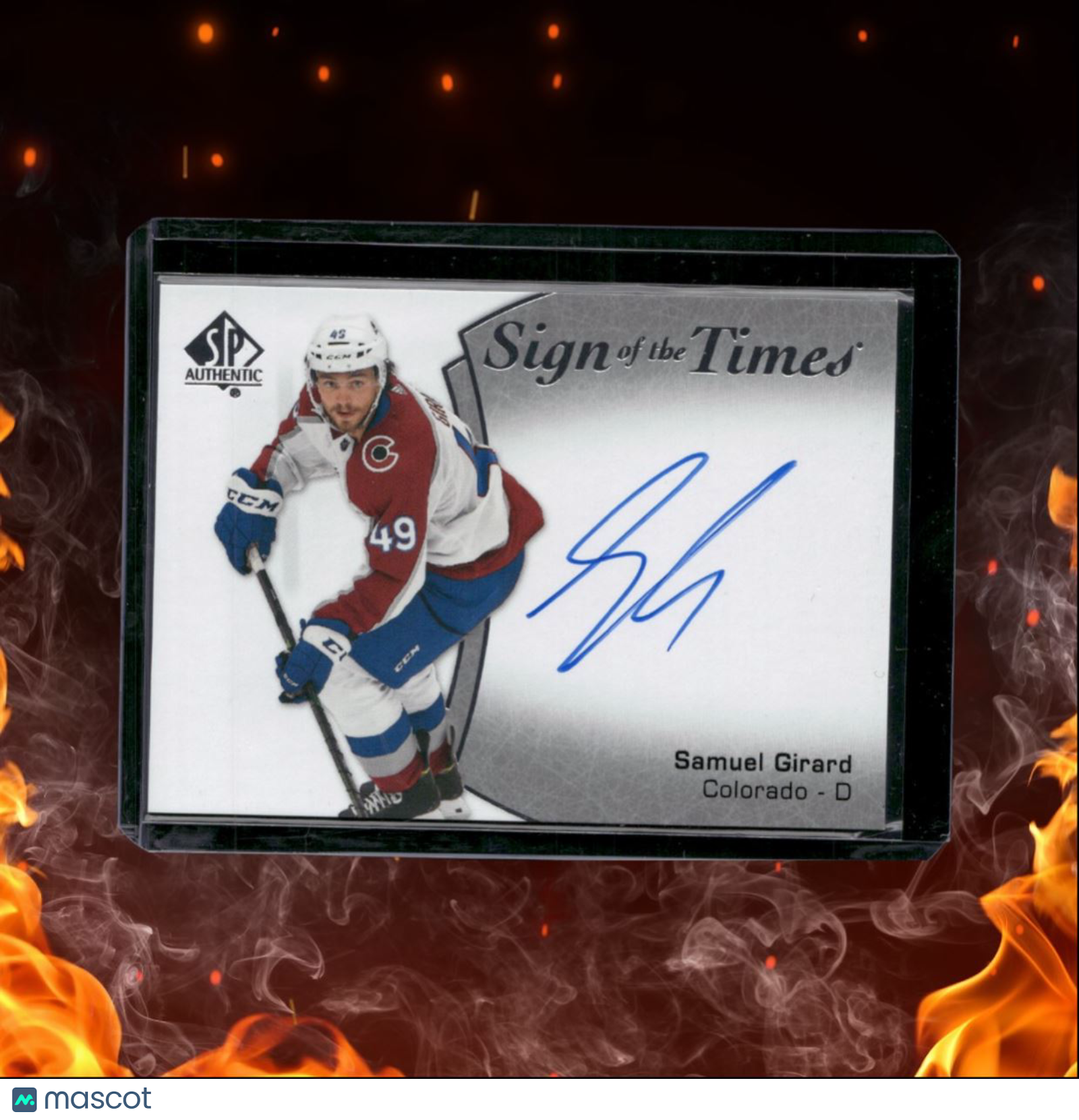 2021-22 SP Authentic Samuel Girard Sign of the Times Auto #SOTT-SG