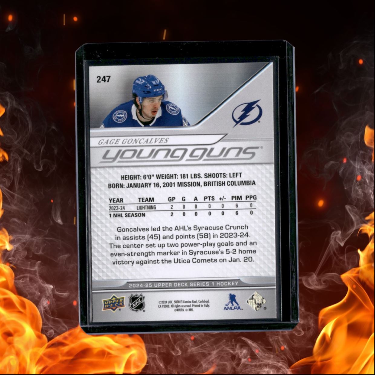 2024-25 Upper Deck Gage Goncalves Young Guns (A) Rookie #247