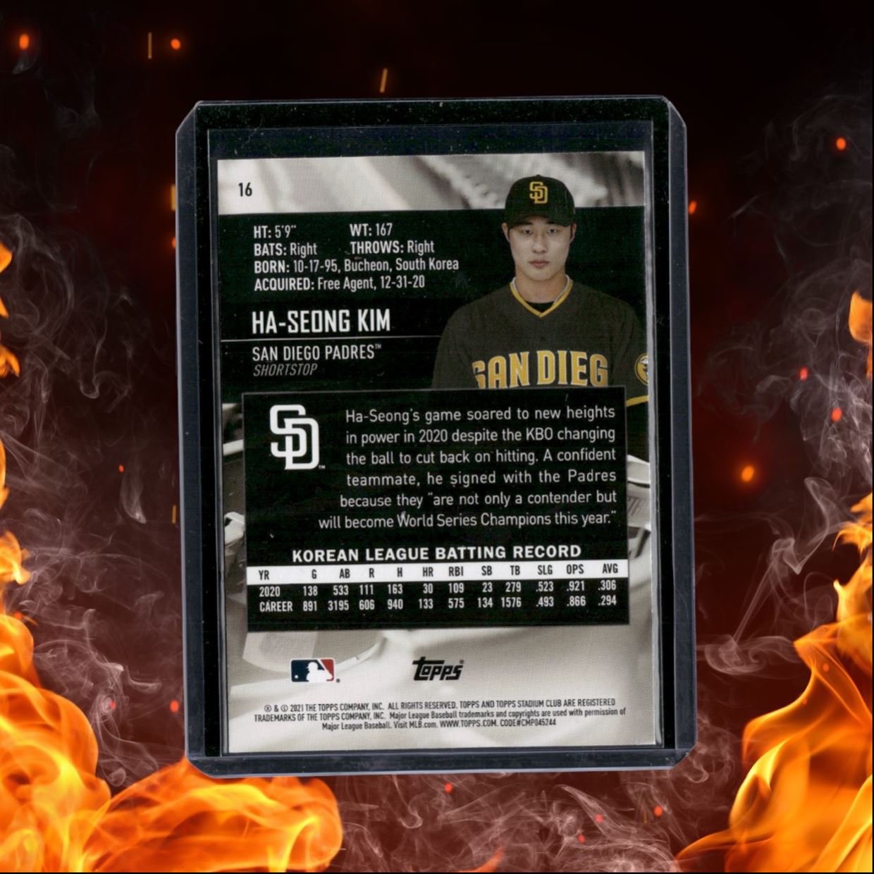 2021 Stadium Club Ha-Seong Kim Red Rookie #16