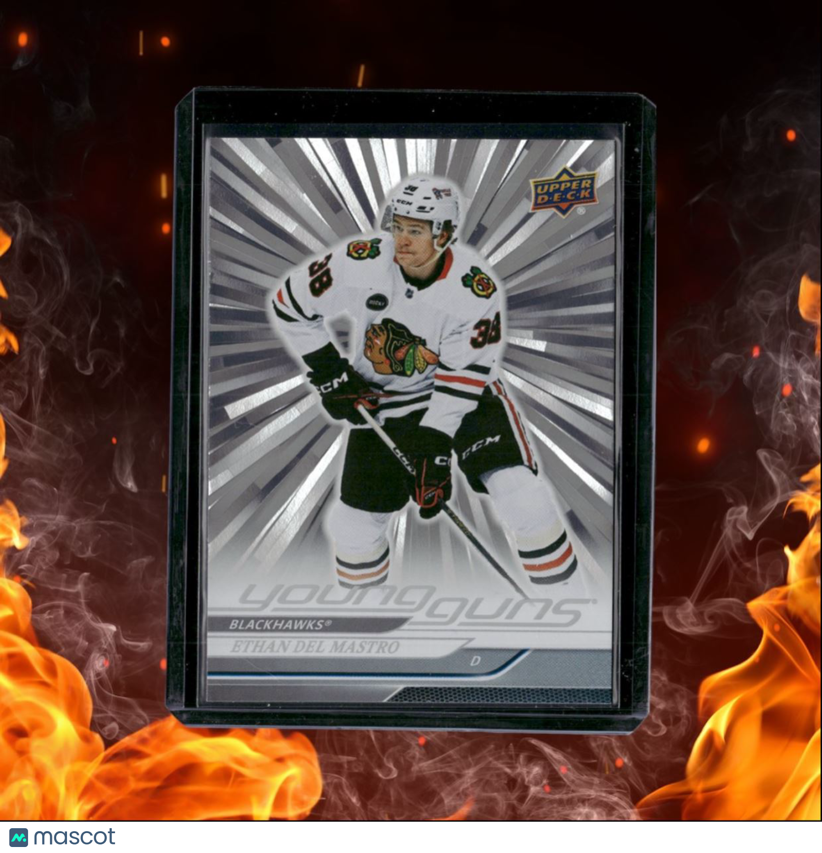 2024-25 Upper Deck Ethan Del Mastro Outburst Silver Young Guns Rookie #221