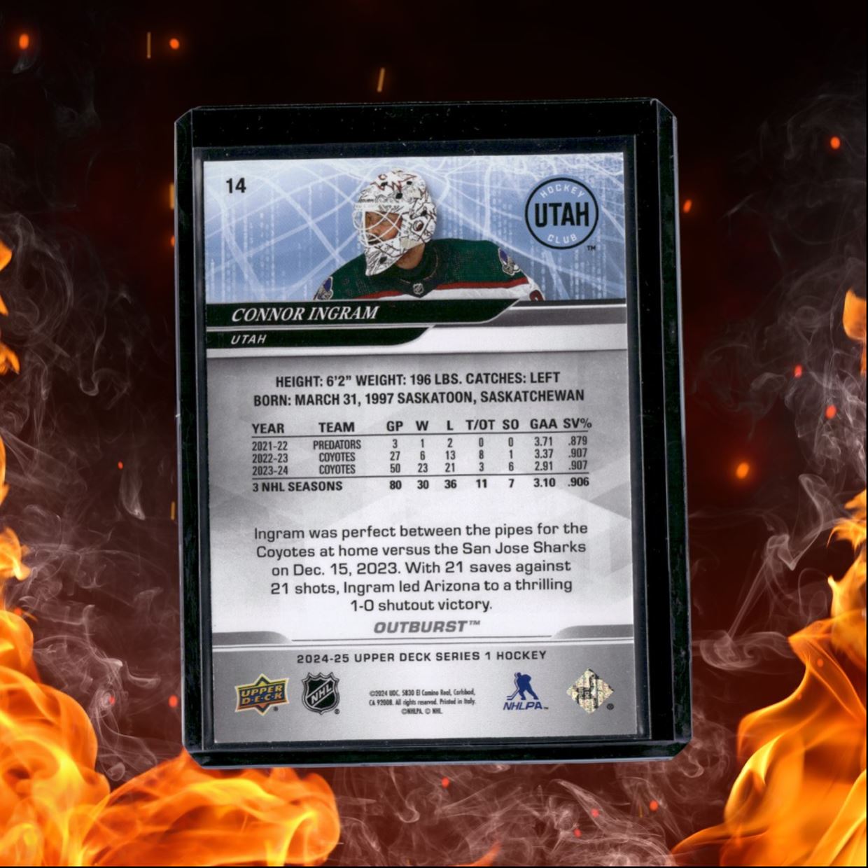 2024-25 Upper Deck Connor Ingram Silver Outburst #14