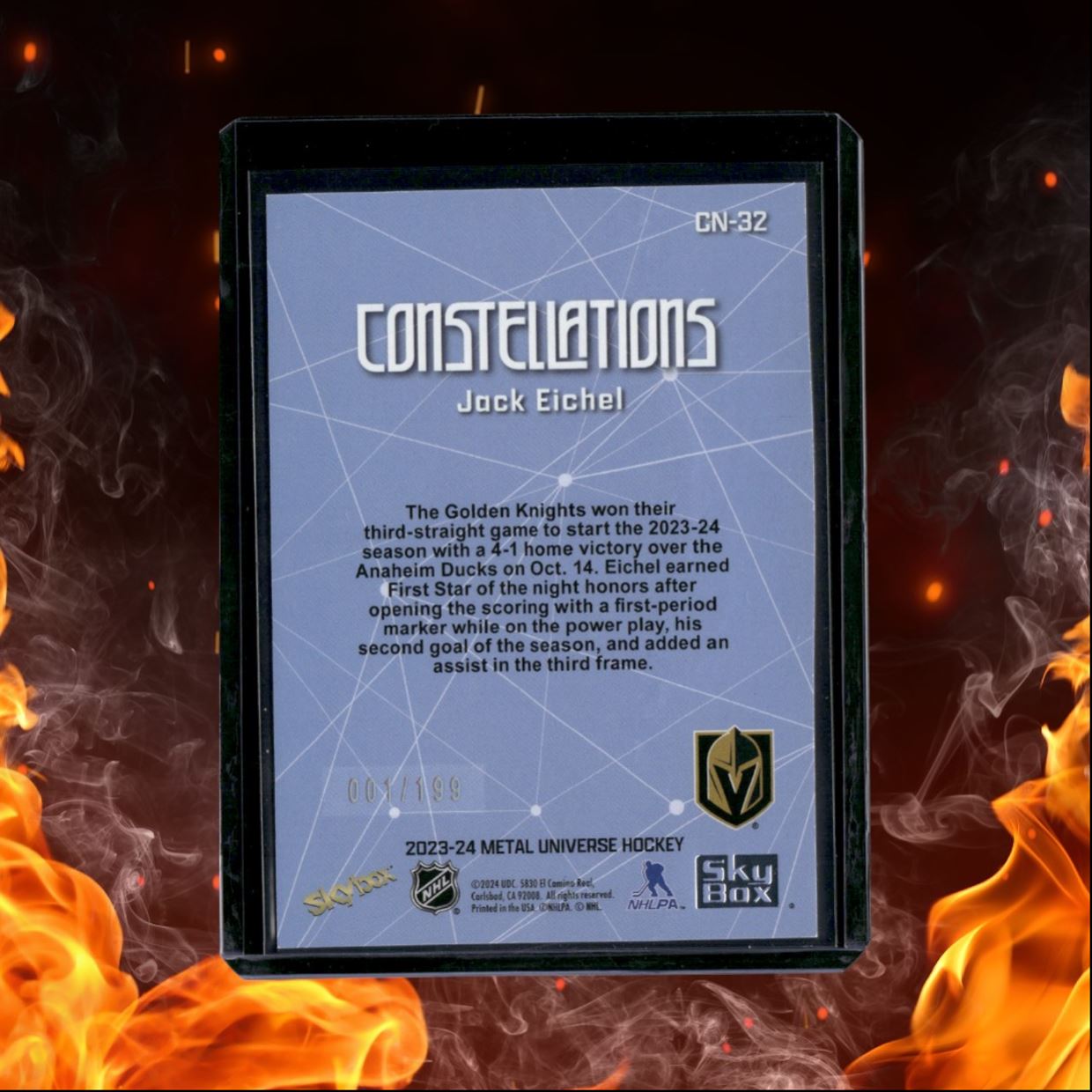 2023-24 SkyBox Metal Universe Jack Eichel Constellations Spectrum /199