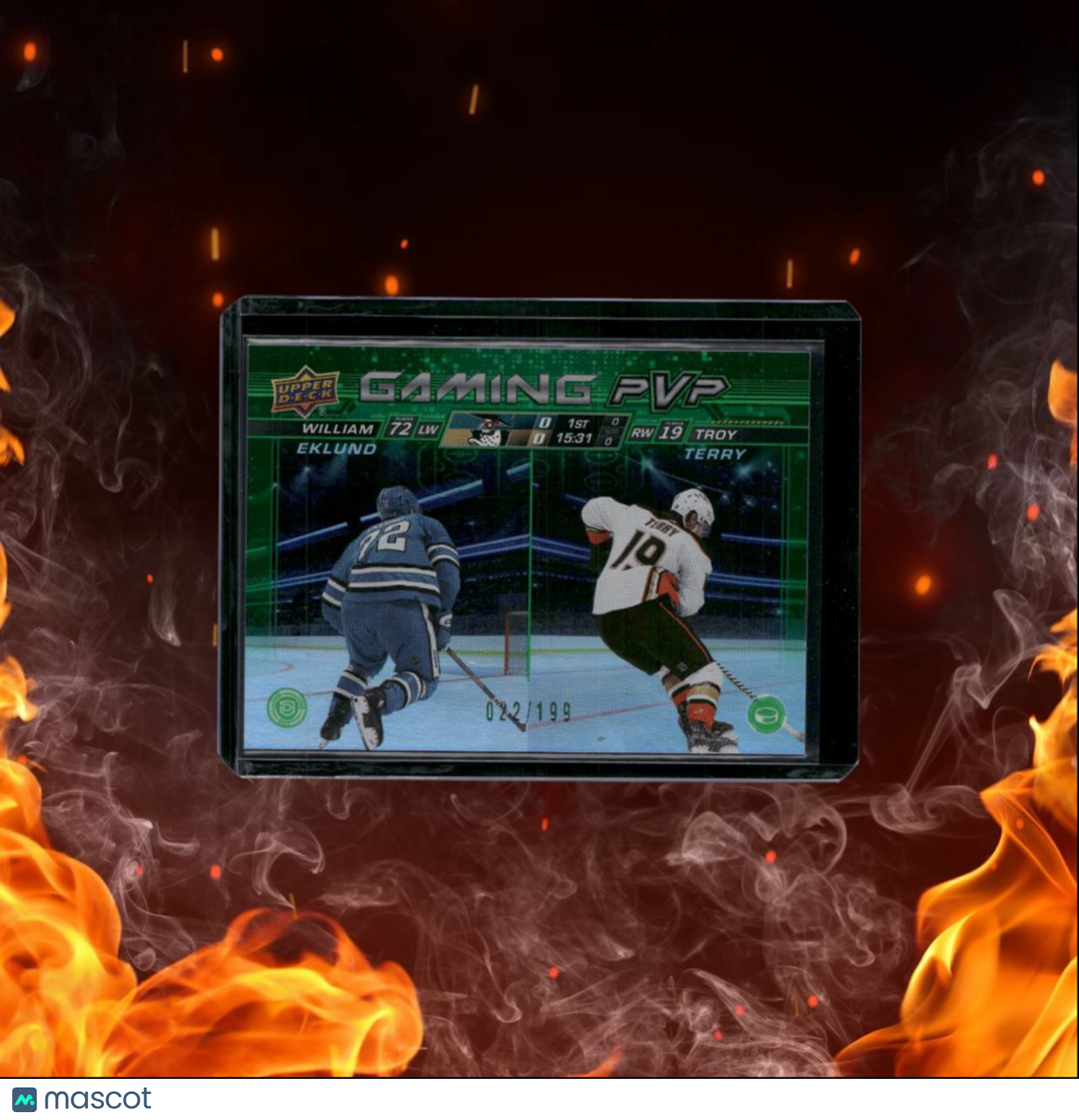 2024-25 Upper Deck William Eklund / Troy Terry Gaming PVP Green 022/199 #GPVP-11
