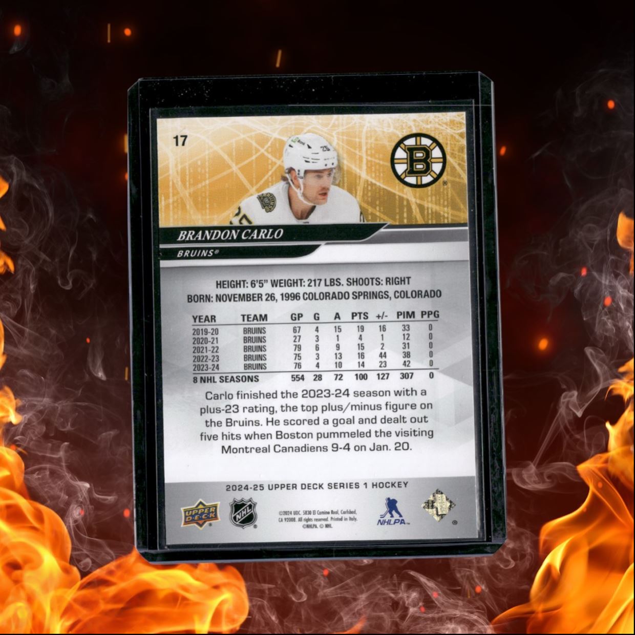 2024-25 Upper Deck Brandon Carlo Deluxe 209/250 #17