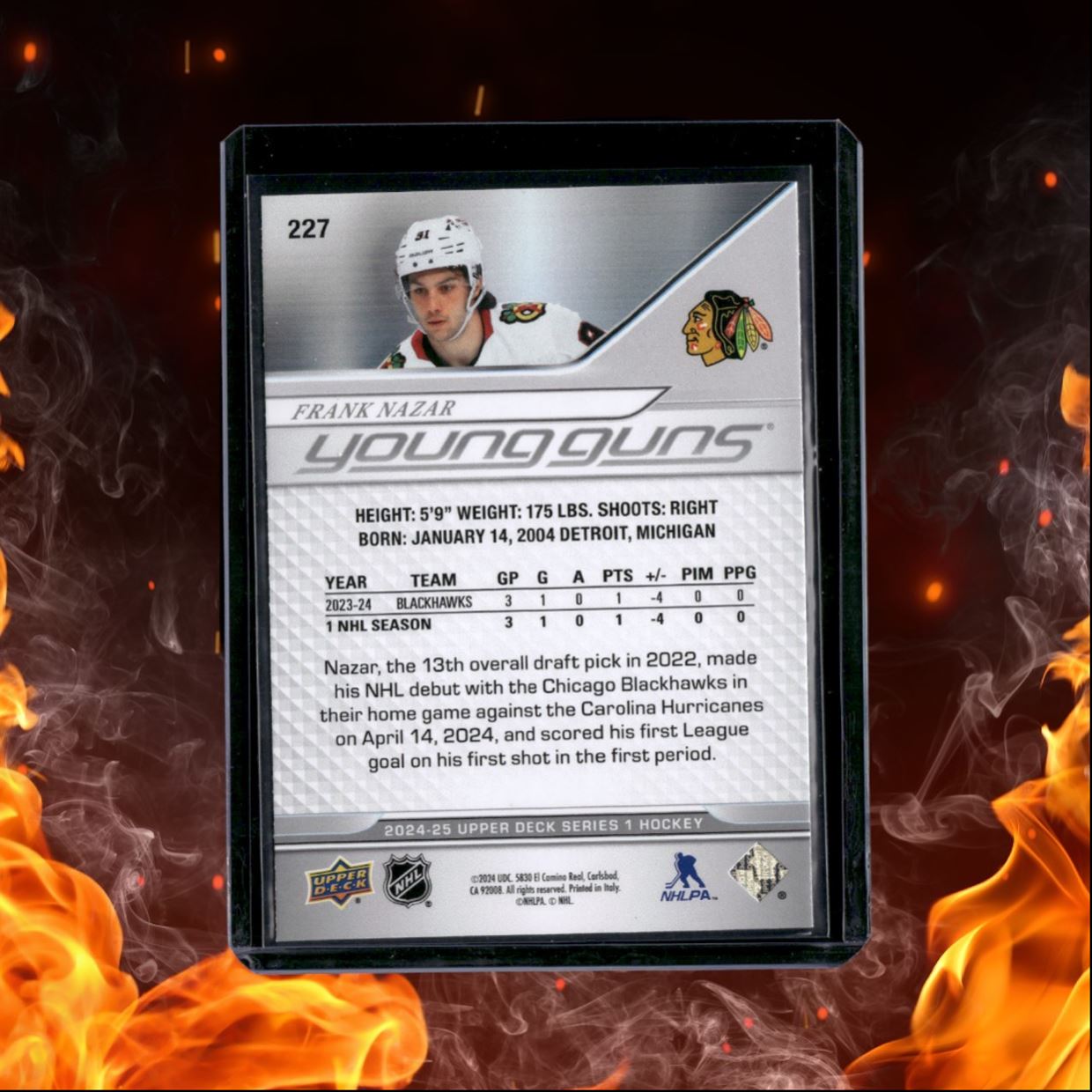 2024-25 Upper Deck Frank Nazar Young Guns (A) Rookie #227