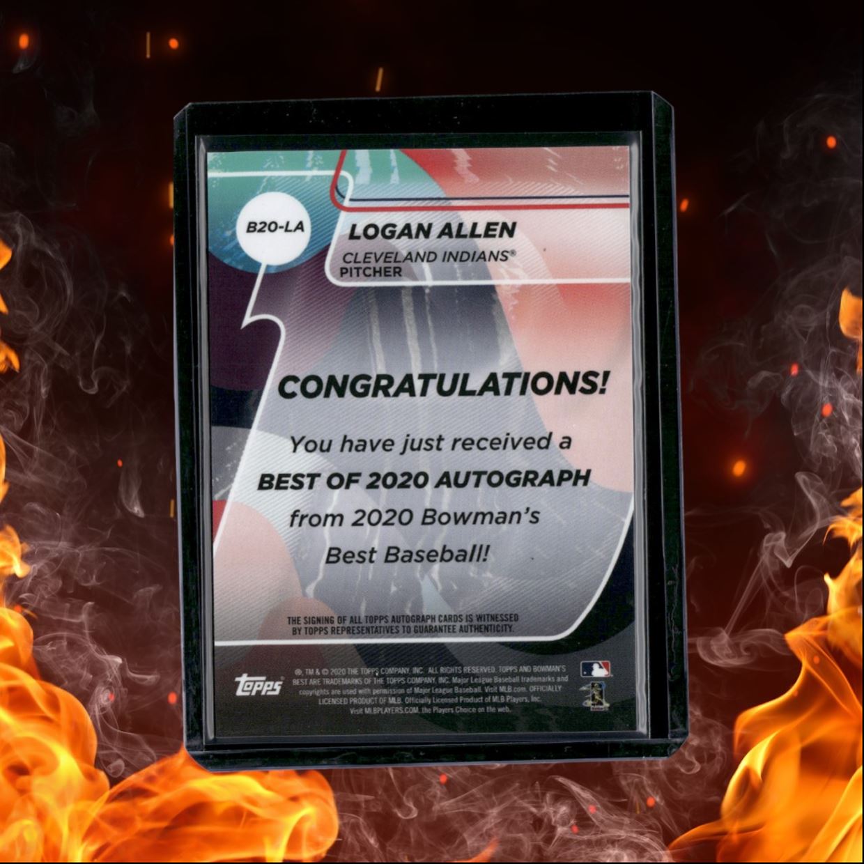 2020 Bowman's Best Logan Allen Prospect Best of 2020 Auto #CRA-LA
