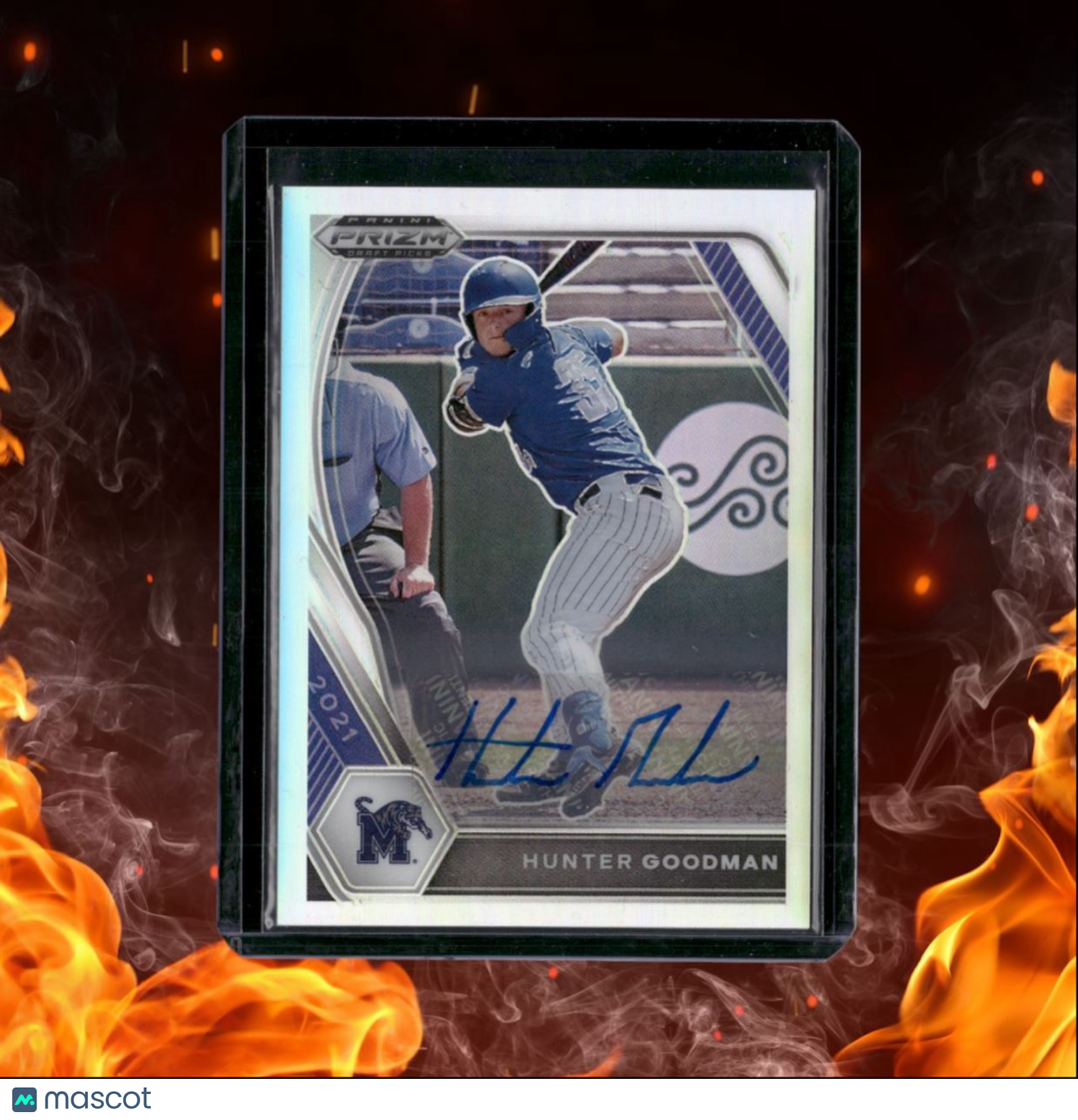 2021 Panini Prizm Draft Picks Hunter Goodman Prospect Silver Prizm Auto #PDP109