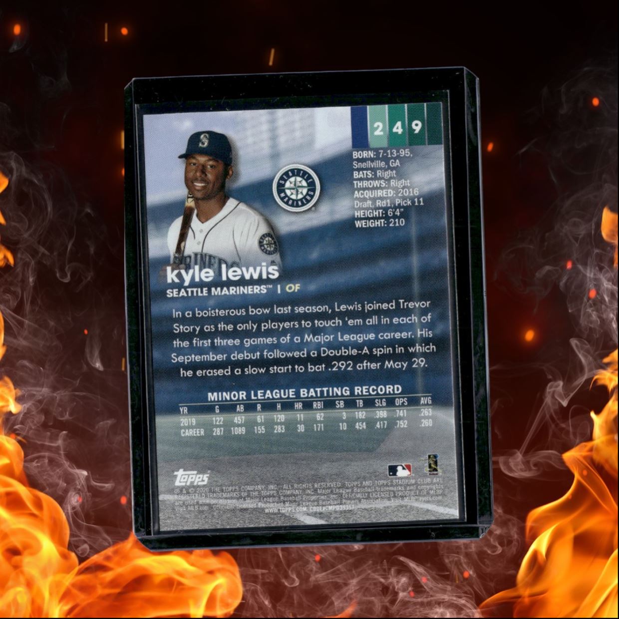 2020 Topps Stadium Club Kyle Lewis Rookie #249