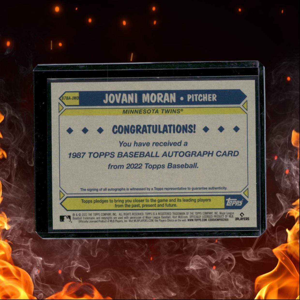 2022 Topps Jovani Moran Retro 87 Design Rookie Auto #CPA-JMO