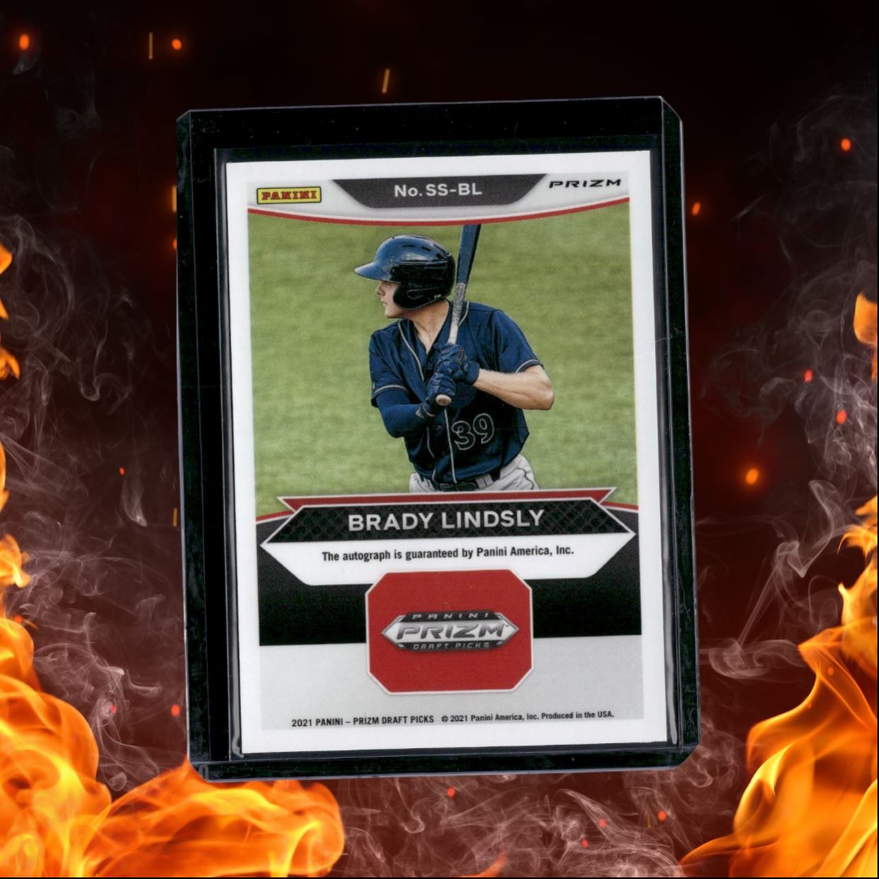 2021 Panini Prizm Baseball Brady Lidnsly Signing Sessions Silver Prizm Auto