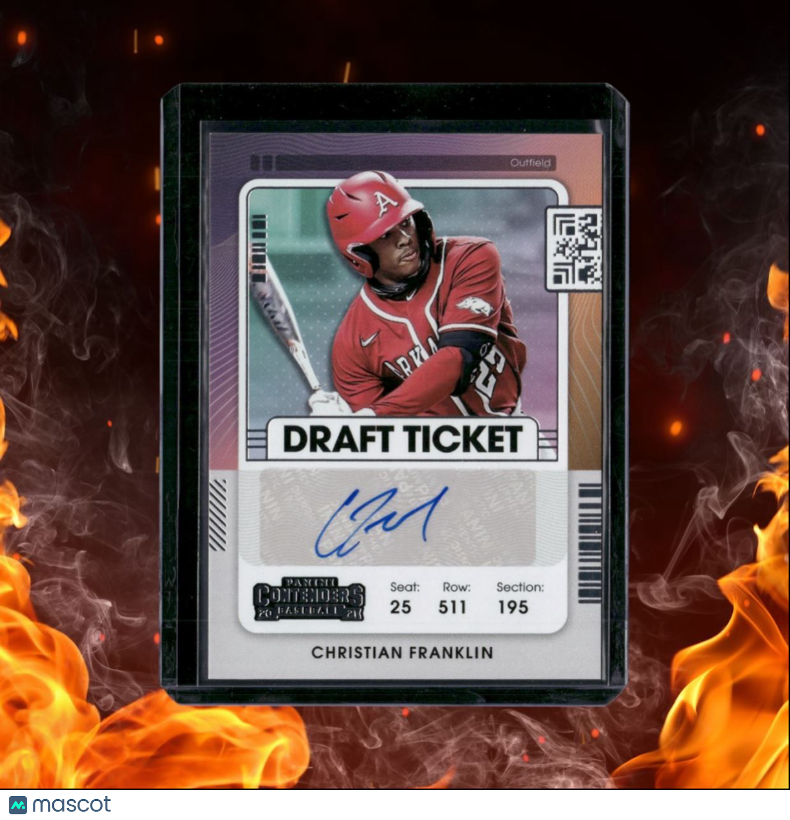 2021 Panini Contenders Christian Franklin Prospect Draft Ticket 2 Auto #DT2-CF