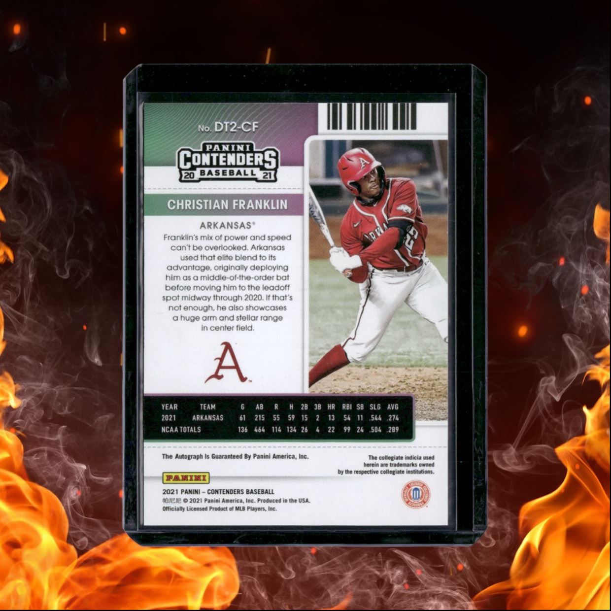 2021 Panini Contenders Christian Franklin Prospect Draft Ticket 2 Auto #DT2-CF