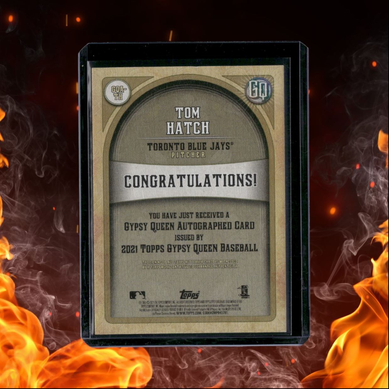 2021 Topps Gypsy Queen Tom Hatch Rookie Auto #GQA-TH