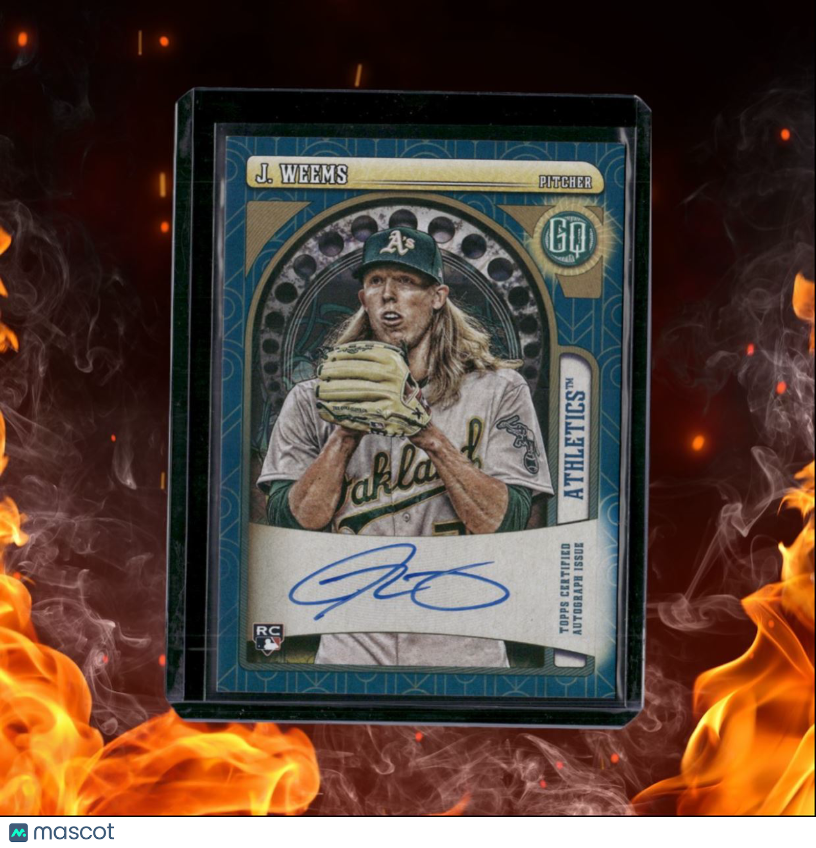 2021 Topps Gypsy Queen Jordan Weems Green Rookie Auto 20/99 #GQA-JW