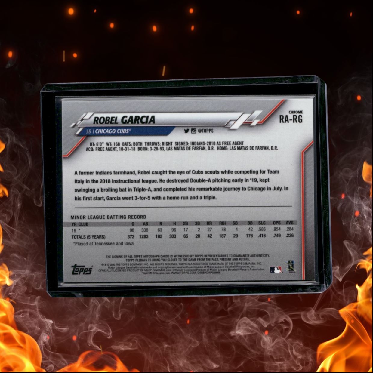 2020 Topps Chrome Robel Garcia Rookie Auto #RA-RG
