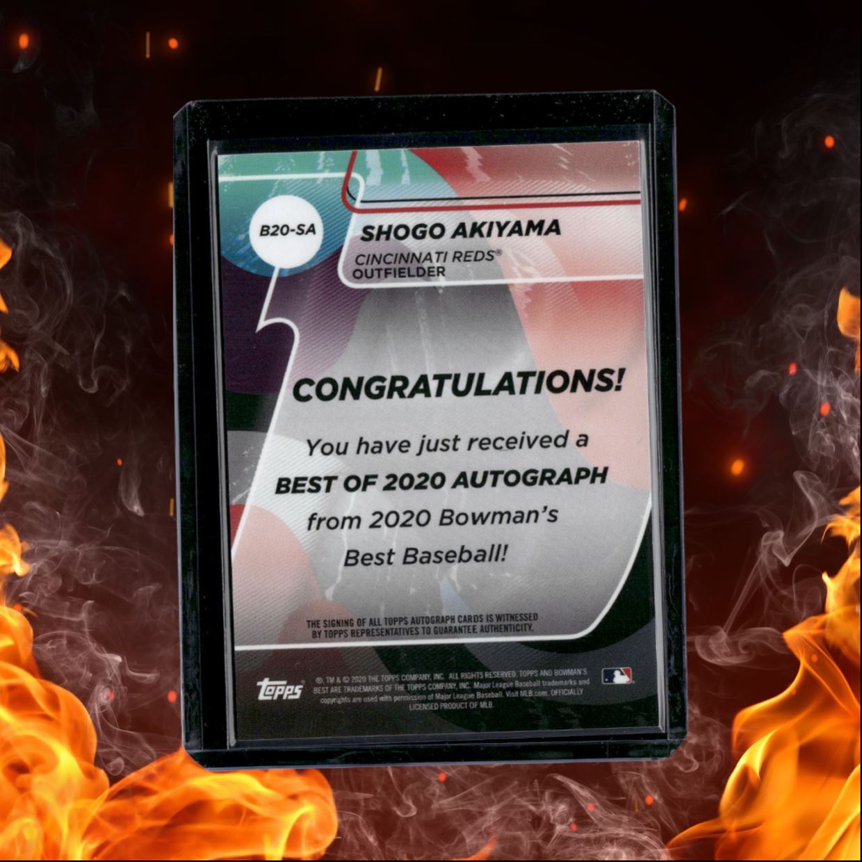 2020 Bowman's Best Shogo Akiyama Best of 2020 Rookie Auto #BSRA-SA