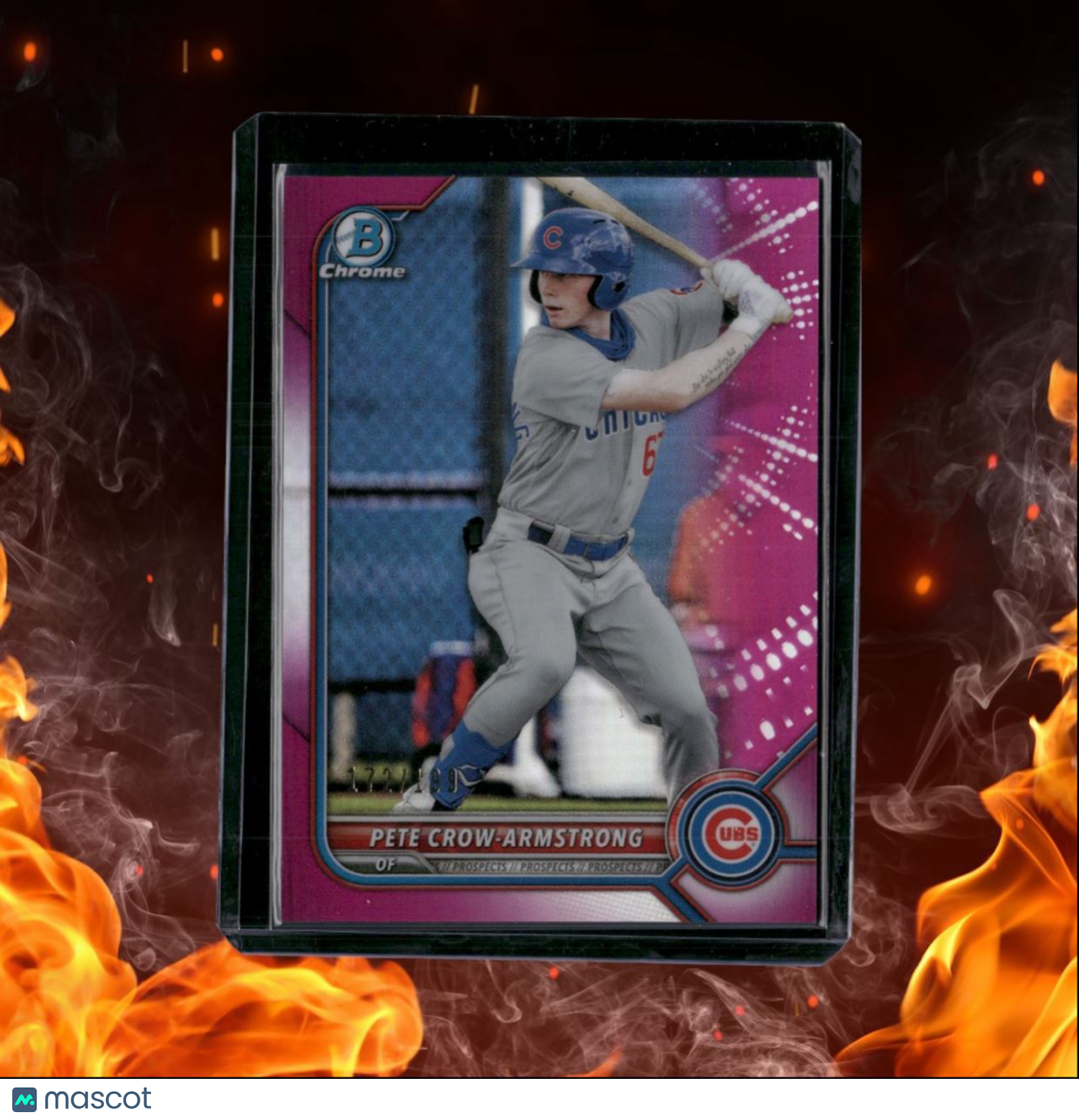 2022 Bowman Chrome Pete Crow-Armstrong Prospect Pink Refractor 172/199 #BCP-102