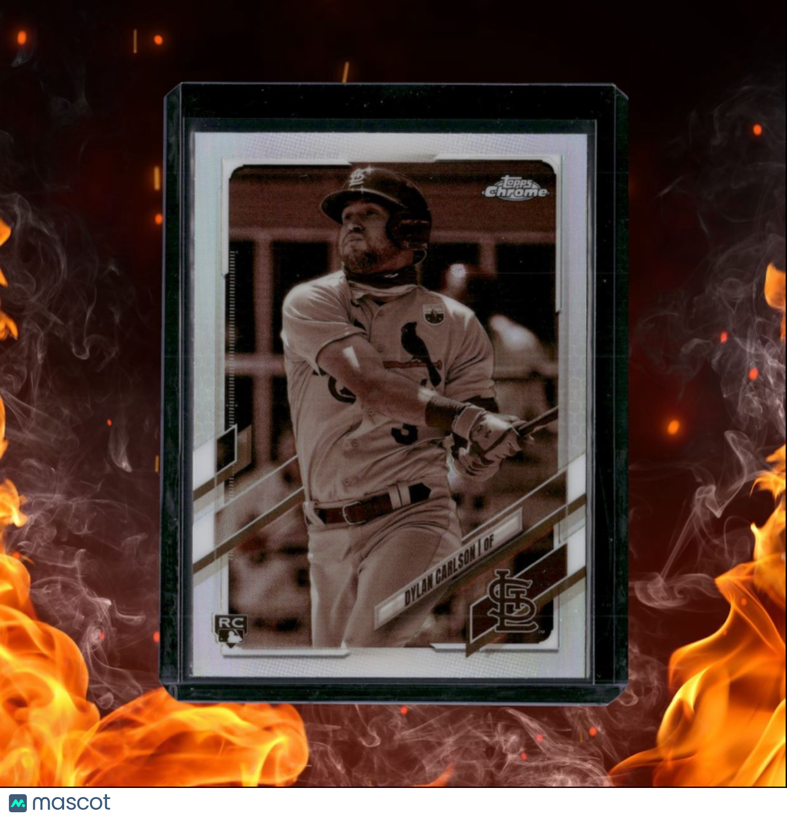 2021 Topps Chrome Dylan Carlson Sepia Refractor Rookie #140