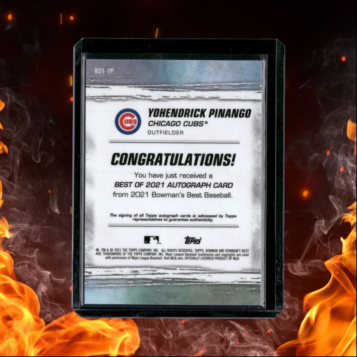 2021 Bowman's Best Yohendrick Pinango Best of 2021 Prospect Auto #B21-YP