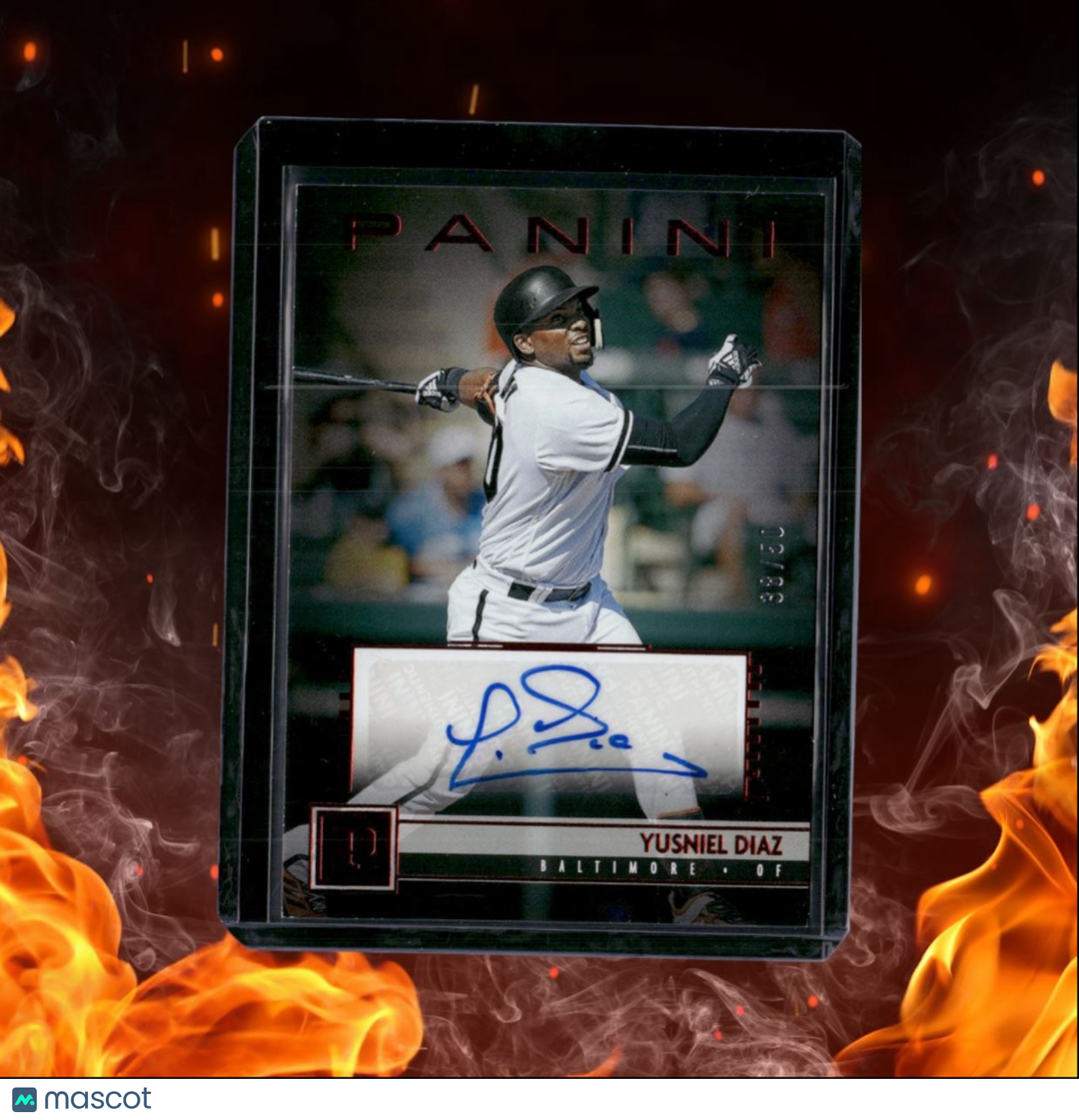 2019 Panini Baseball Yusniel Diaz Panini Red Auto 38/50 #PS-YD