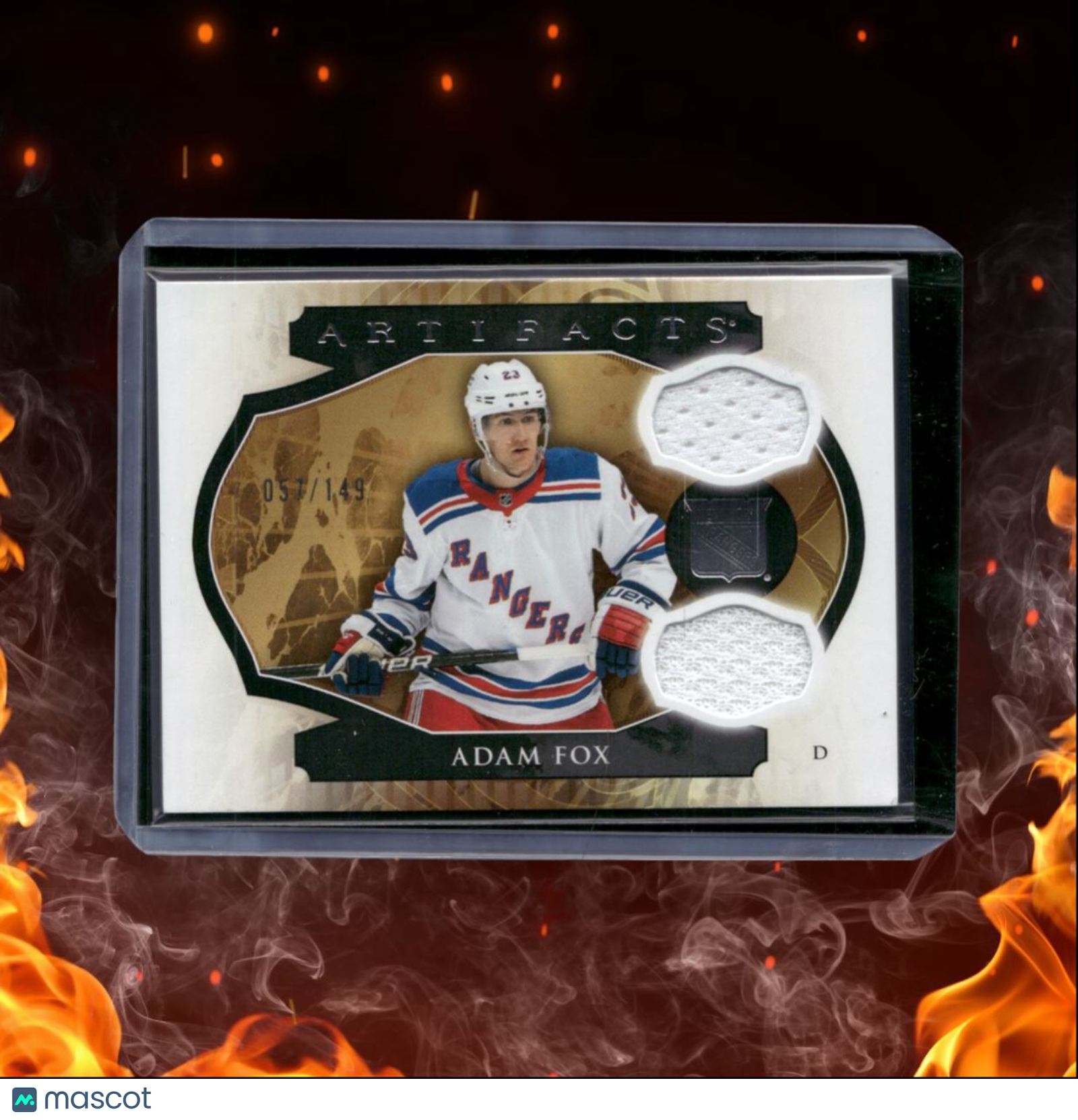 2023-24 Upper Deck Artifacts Adam Fox Dual Jersey Horizontal 057/149 #134