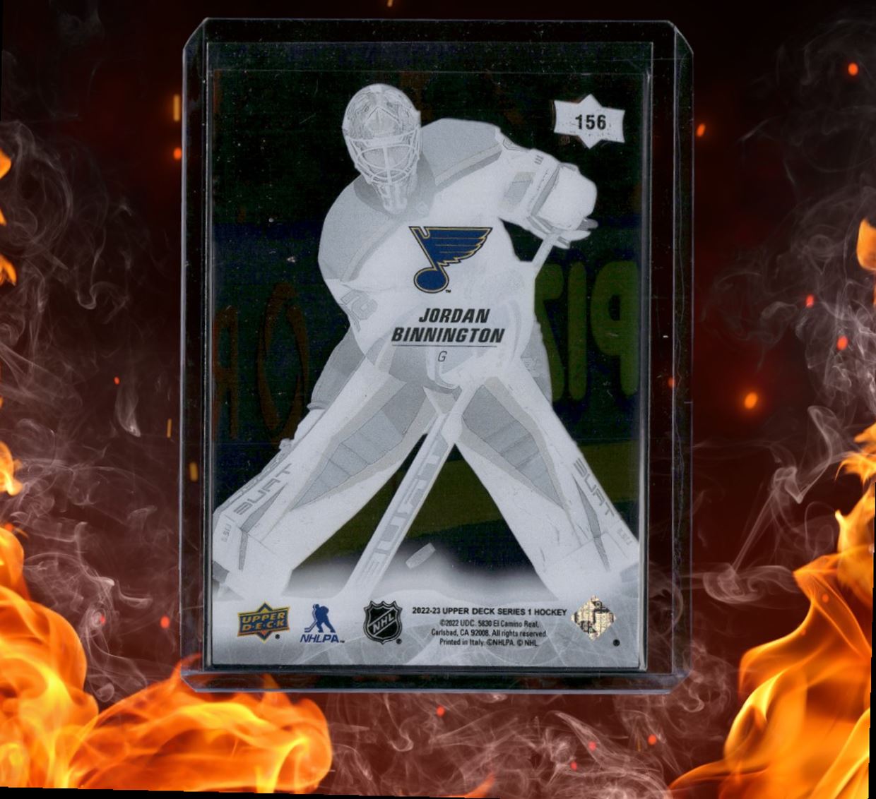 2022-23 Upper Deck Jordan Binnington Clear Cut SP #156