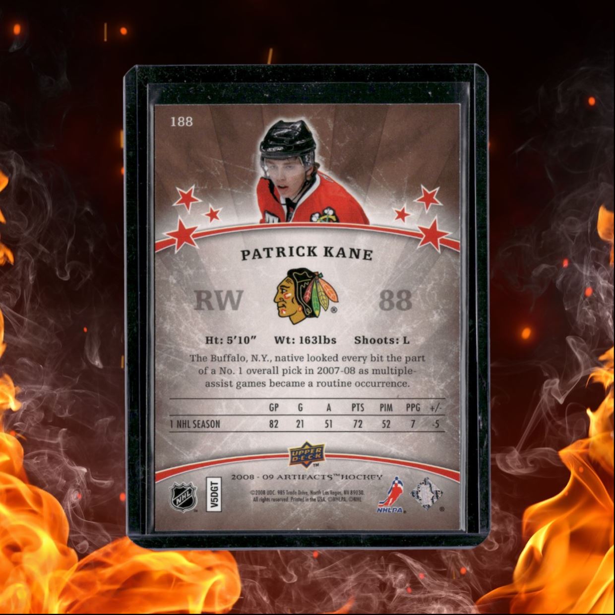 2008-09 Upper Deck Artifacts Patrick Kane Stars 2nd Year 304/999 #188
