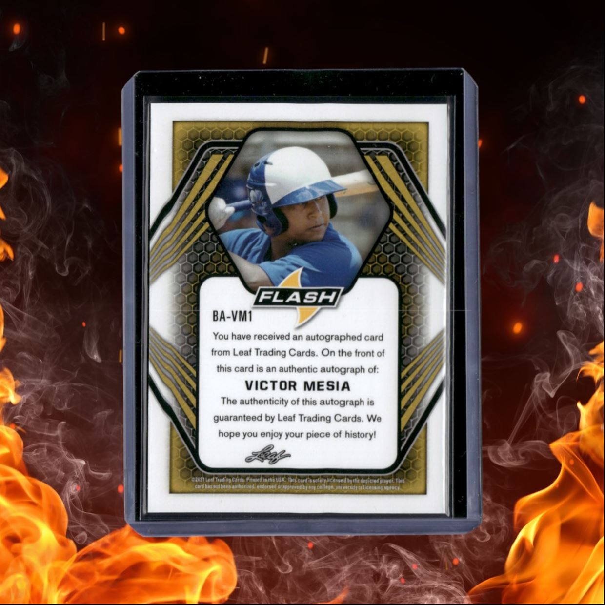 2021 Leaf Flash Victor Mesia Rookie Auto #BA-VM1