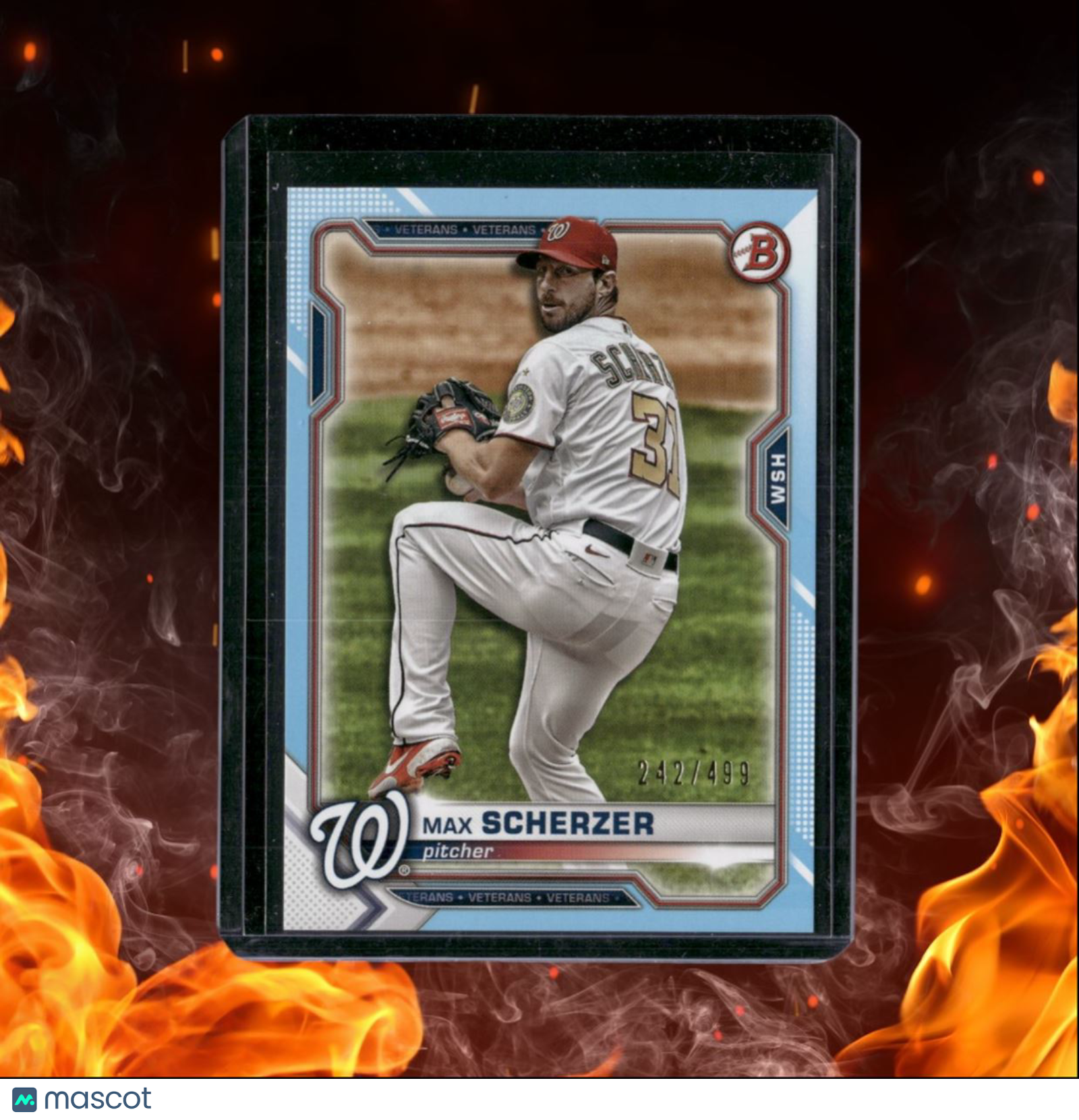 2021 Bowman Max Scherzer Sky Blue 242/499 #39