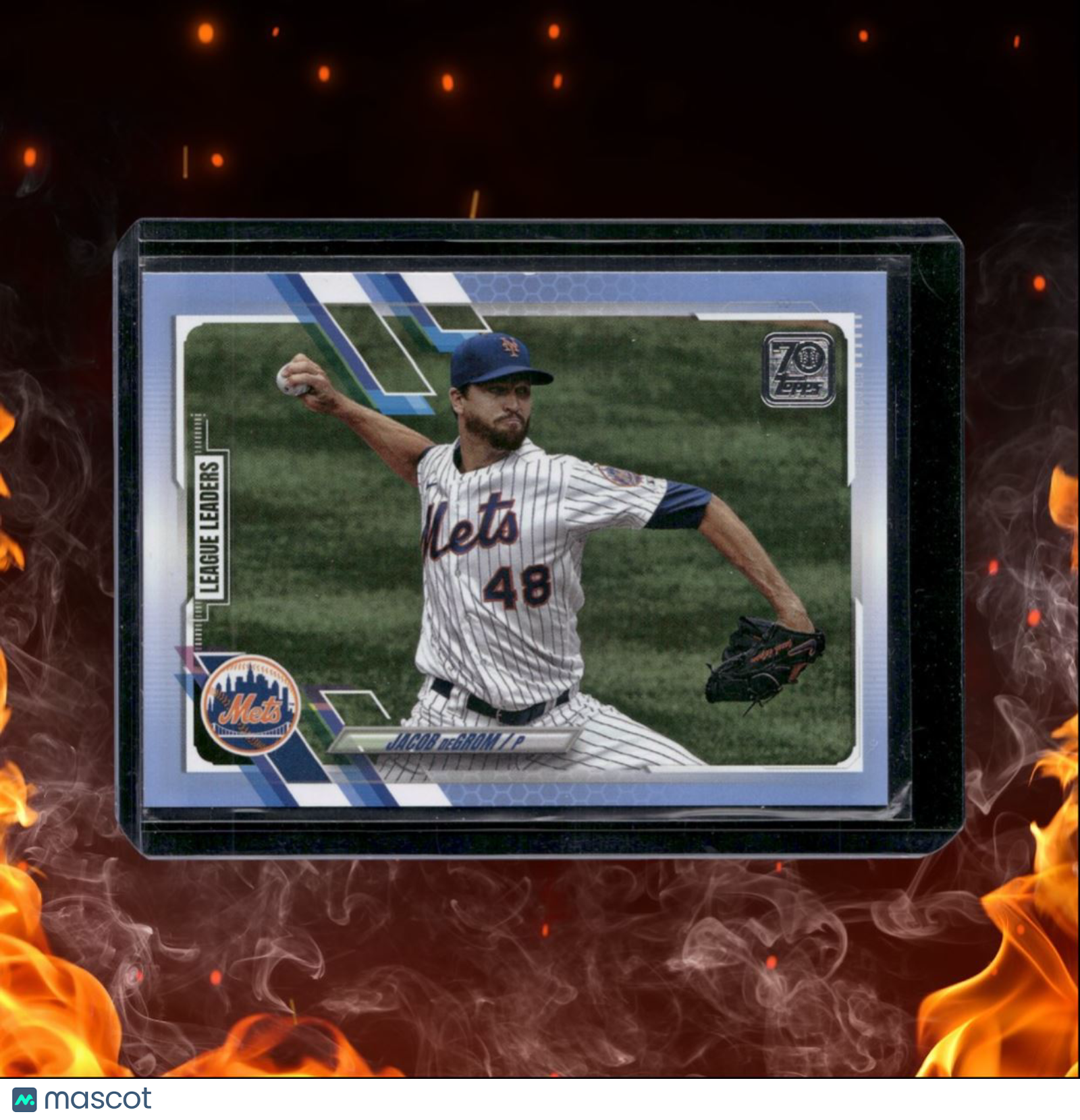 2021 Topps Jacob DeGrom Father's Day Blue 01/50 #170