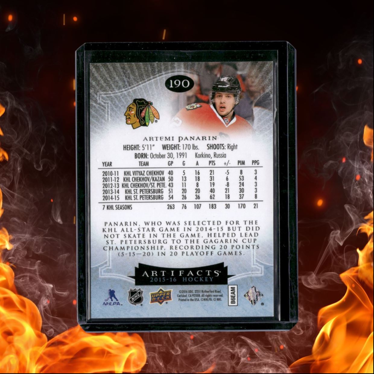 2015-16 Upper Deck Artifacts Artemi Panarin Redemption Rookie 038/899 #190