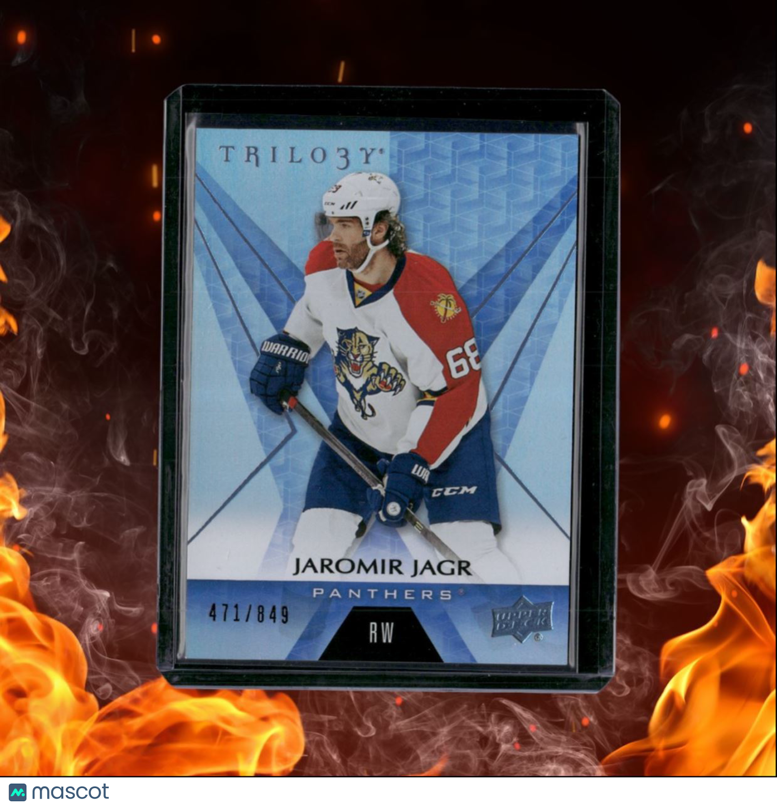 2016-17 Upper Deck Trilogy Jaromir Jagr Blue Rainbow Foil 471/849 #12