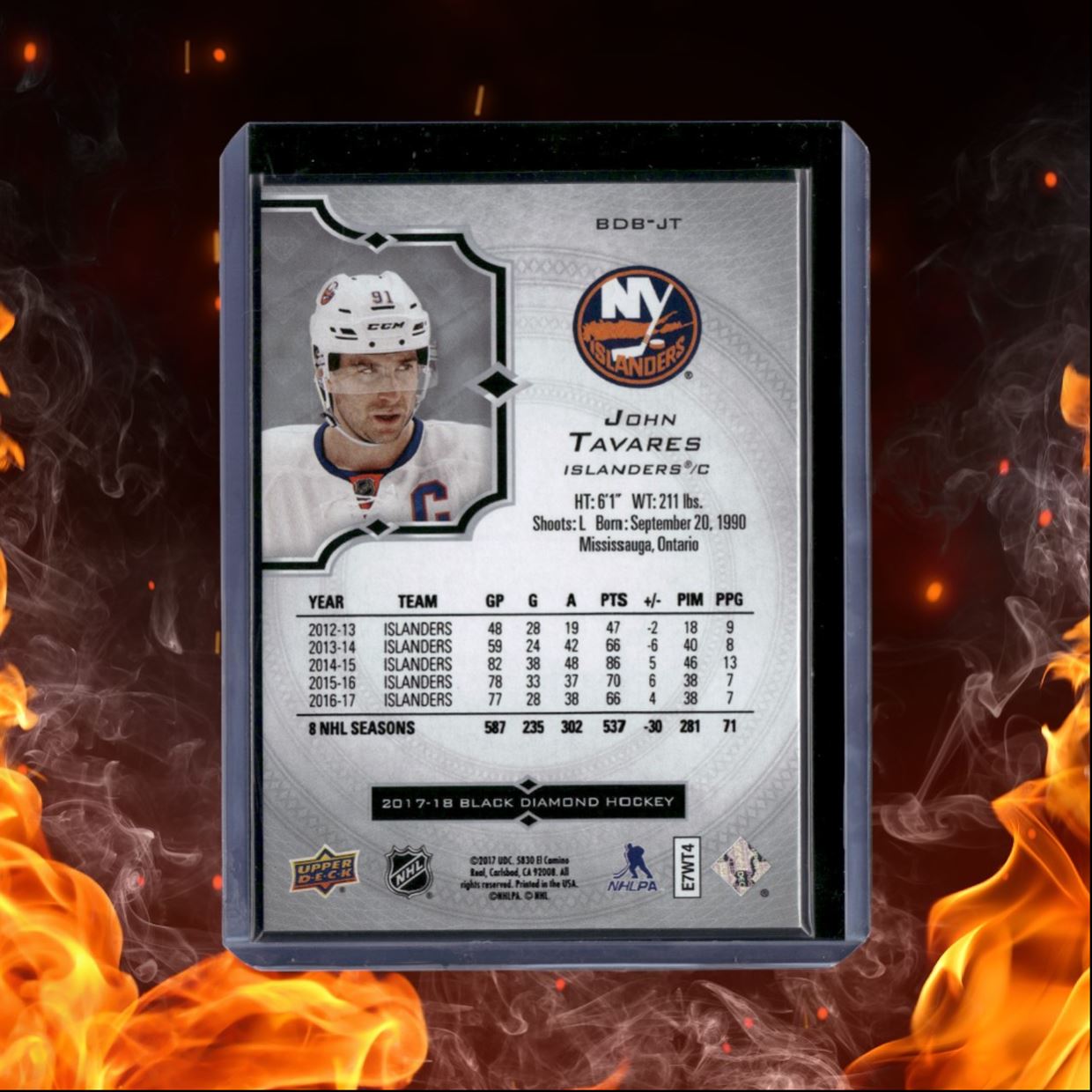 2017-18 Upper Deck Black Diamond John Tavares 130/249 #BDB-JT