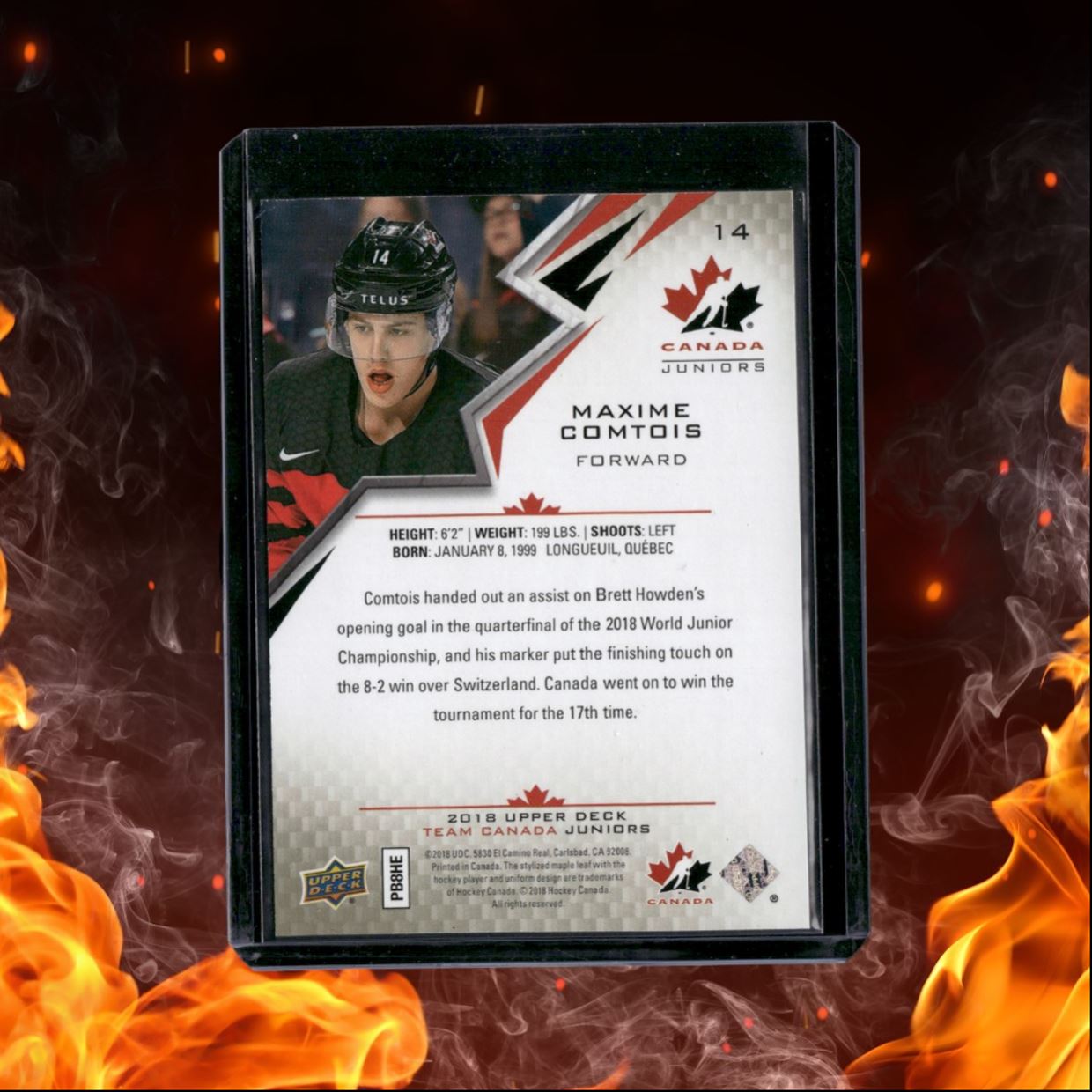 2018-19 Upper Deck Team Canada Juniors Maxime Comtois High Gloss 19/25 #14