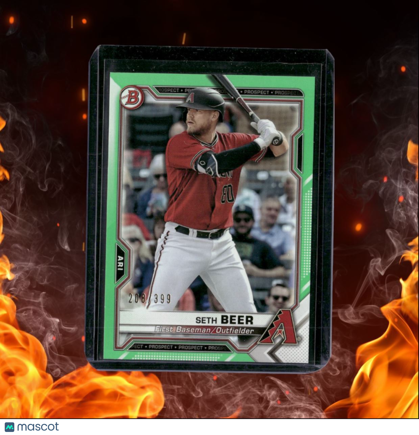 2021 Bowman Seth Beer Prospect Green 208/399 #BP-60