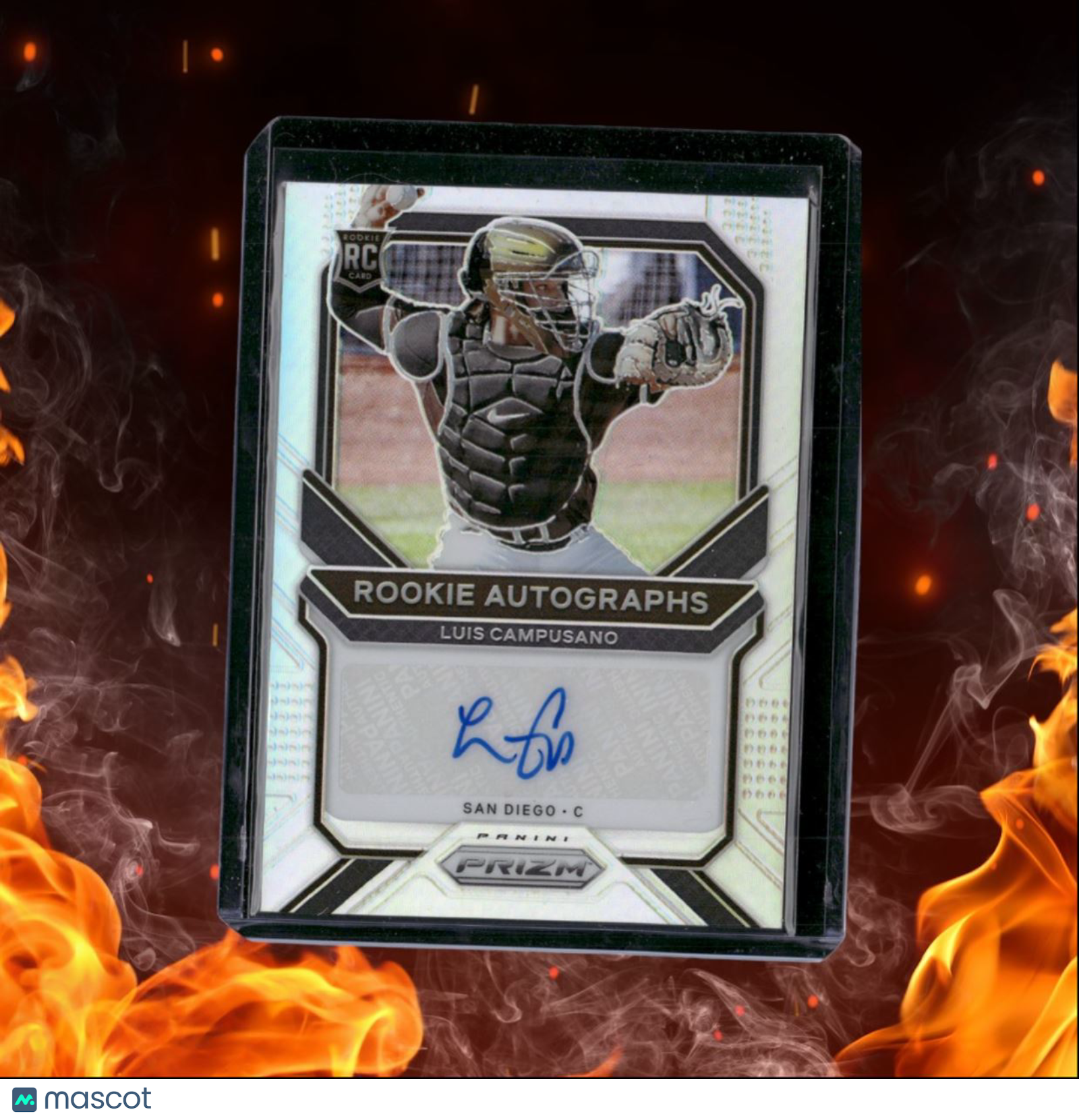 2021 Panini Prizm Baseball Luis Campusano Silver Prizm Rookie Auto #RA-LC