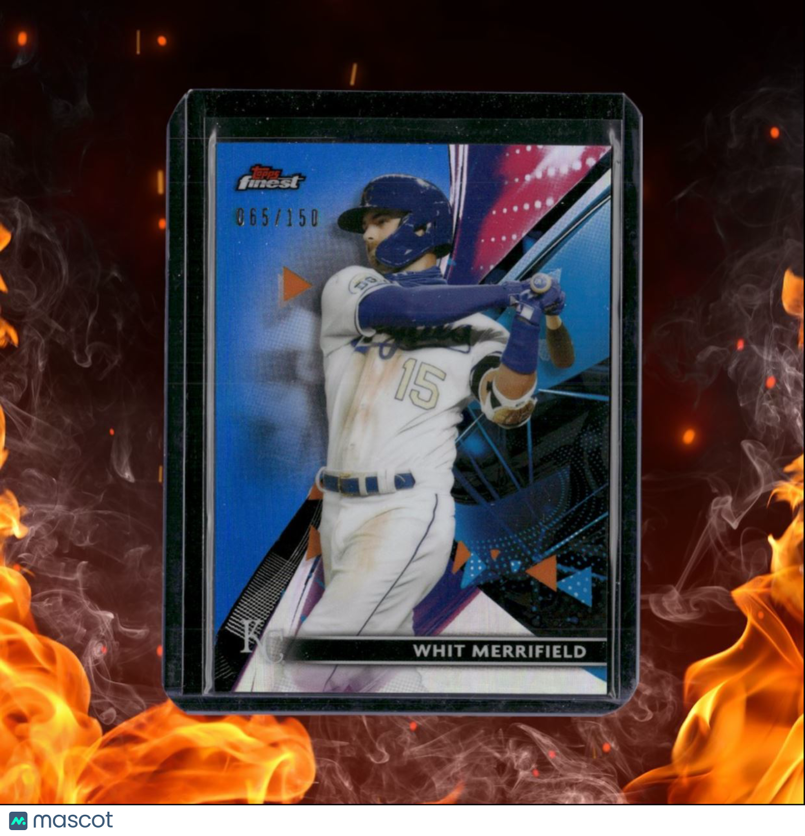 2021 Topps Finest Whit Merrifield Blue Refractor 065/150 #3