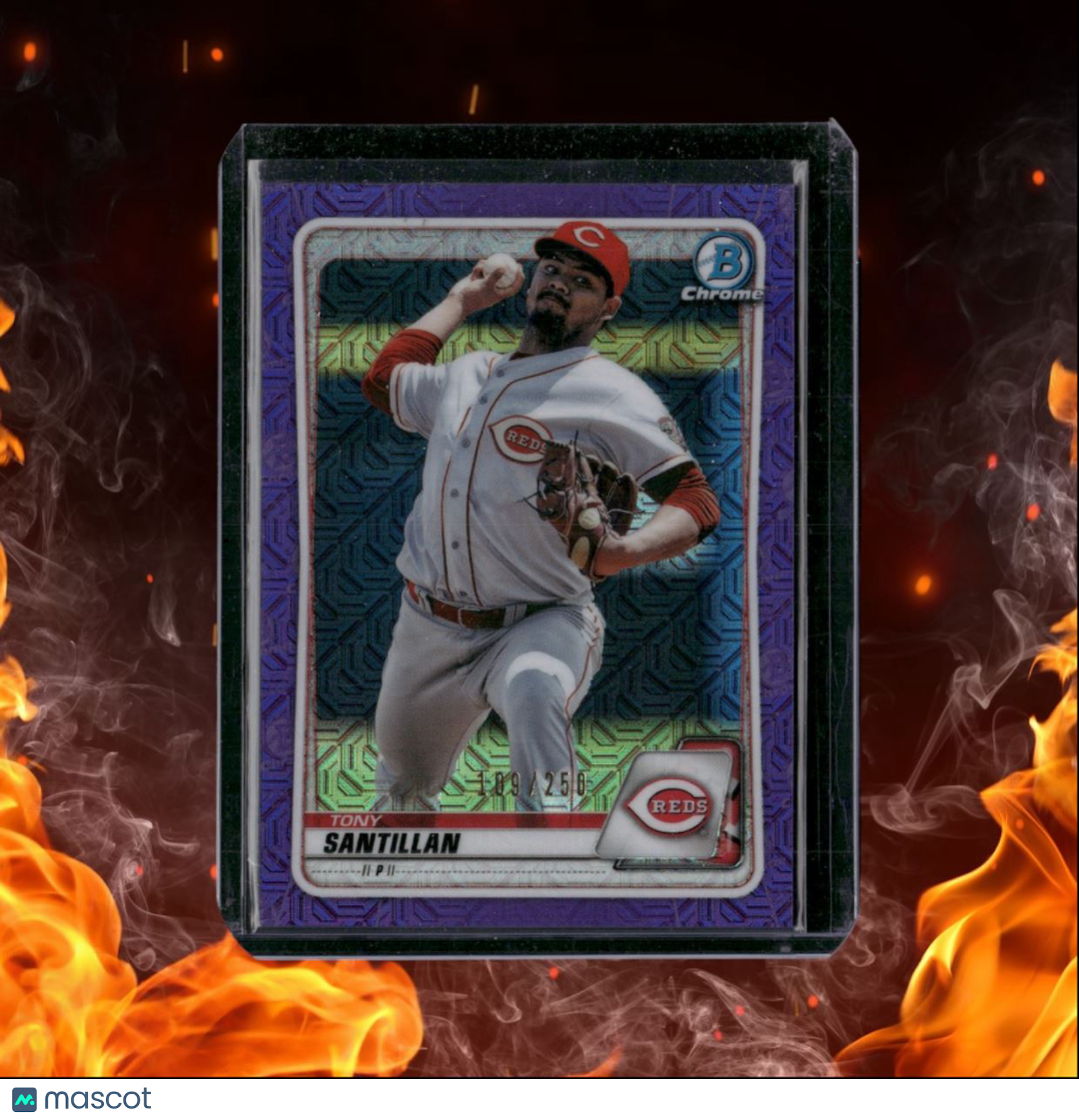 2020 Bowman Chrome Tony Santillan Prospect Purple Refractor 109/250 #BCP-177