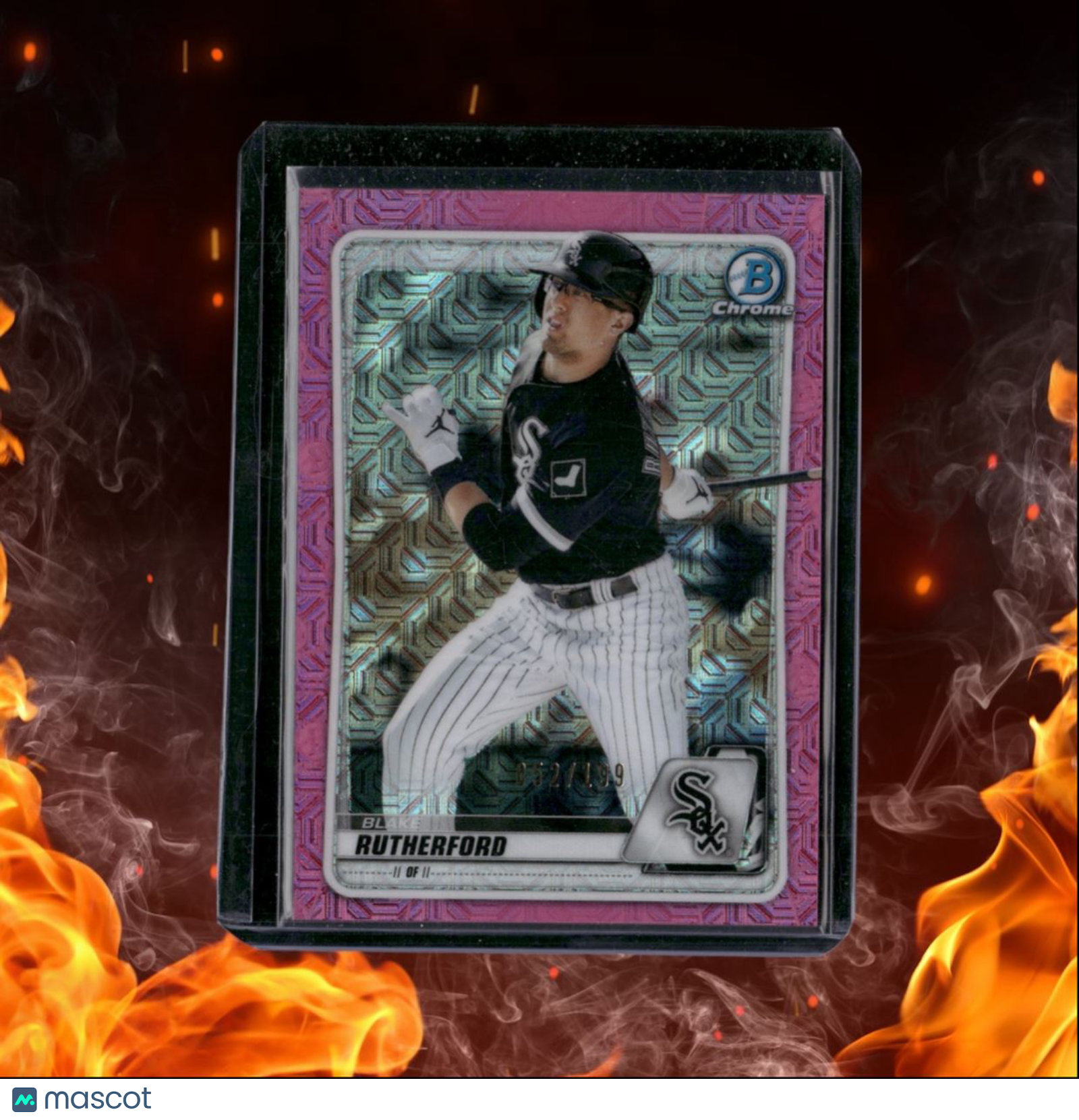 2020 Bowman Chrome Prospects Blake Rutherford Prospect Pink Refractor 052/199