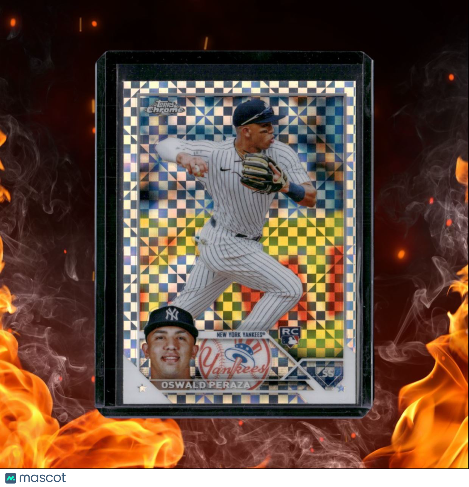 2023 Topps Chrome Oswald Peraza X-Fractor Rookie #132