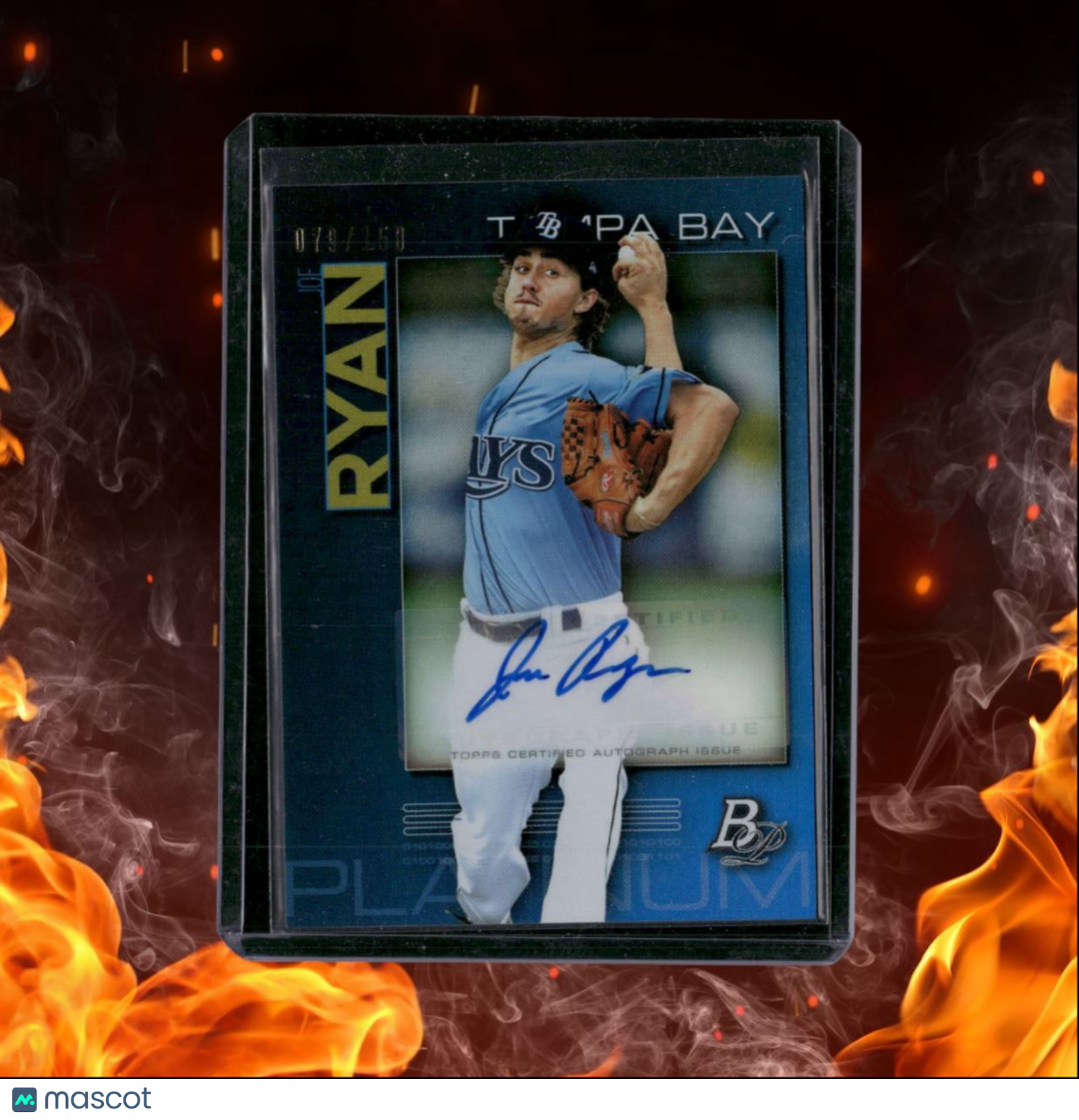 2020 Bowman Platinum Joe Ryan Blue Top Prospects Auto 079/150 #TOP-50