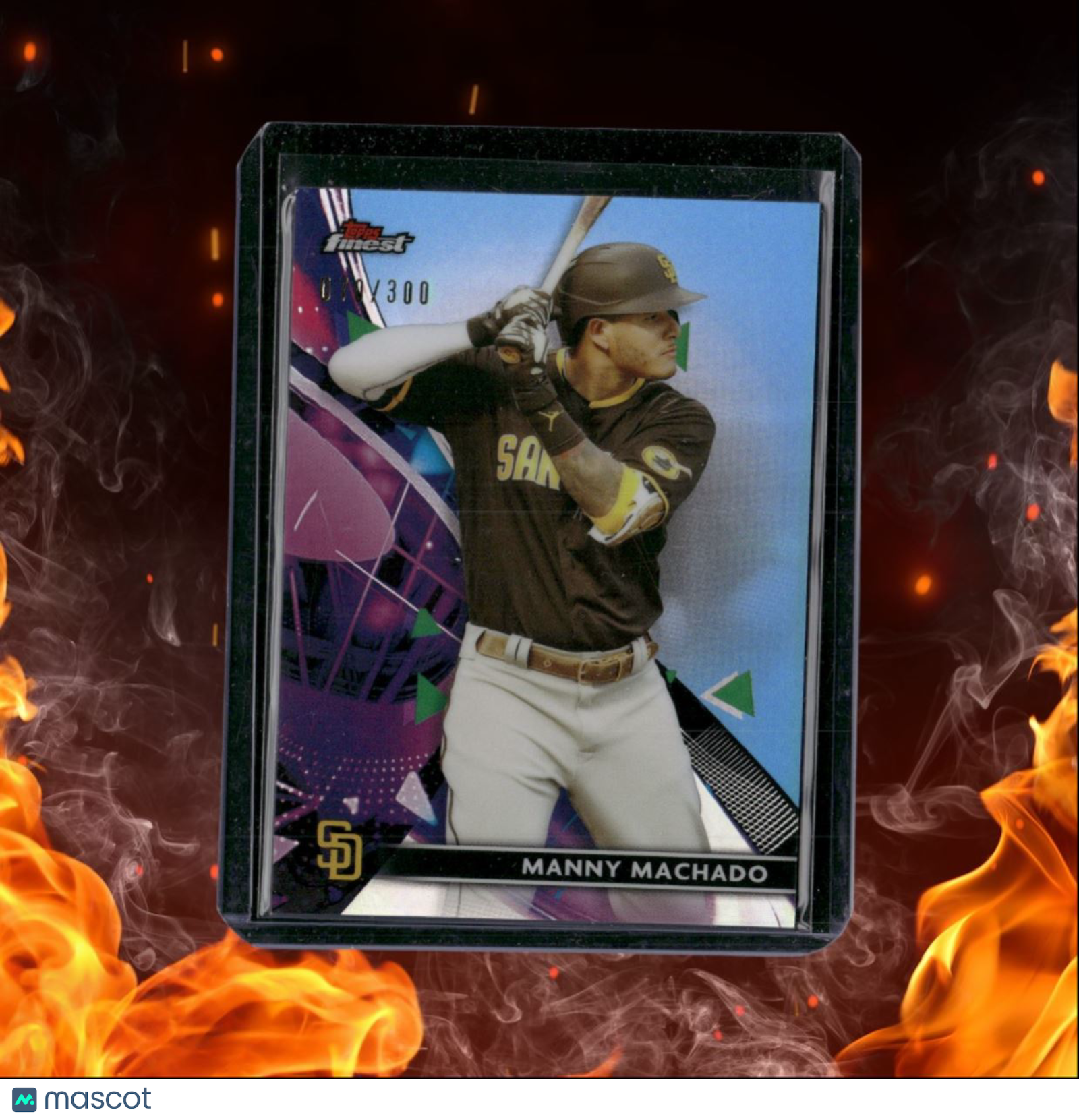 2021 Topps Finest Manny Machado Sky Blue Refractor 078/300 #31