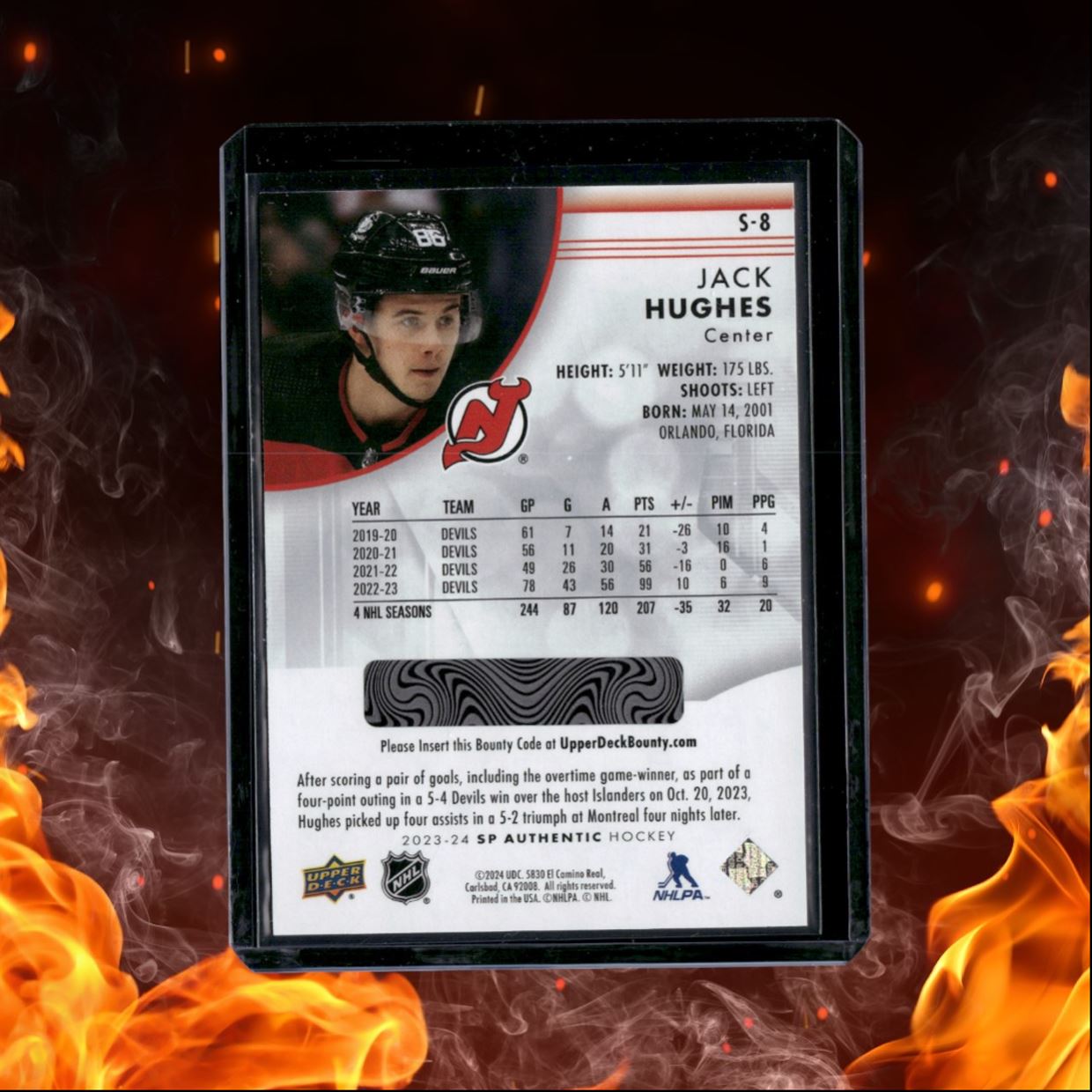 2023-24 SP Authentic Jack Hughes Spectrum FX #S-8