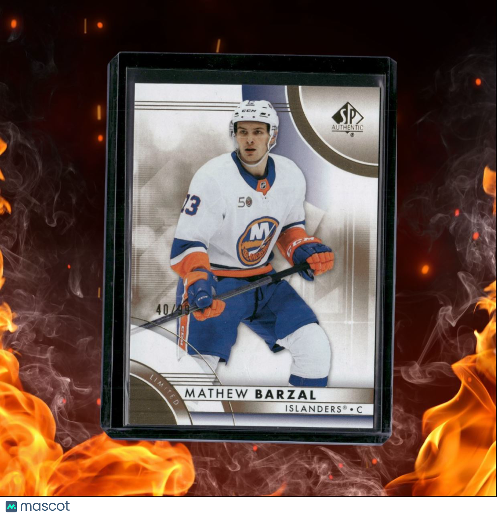 2023-24 SP Authentic Mathew Barzal Limited Gold 40/99 #91